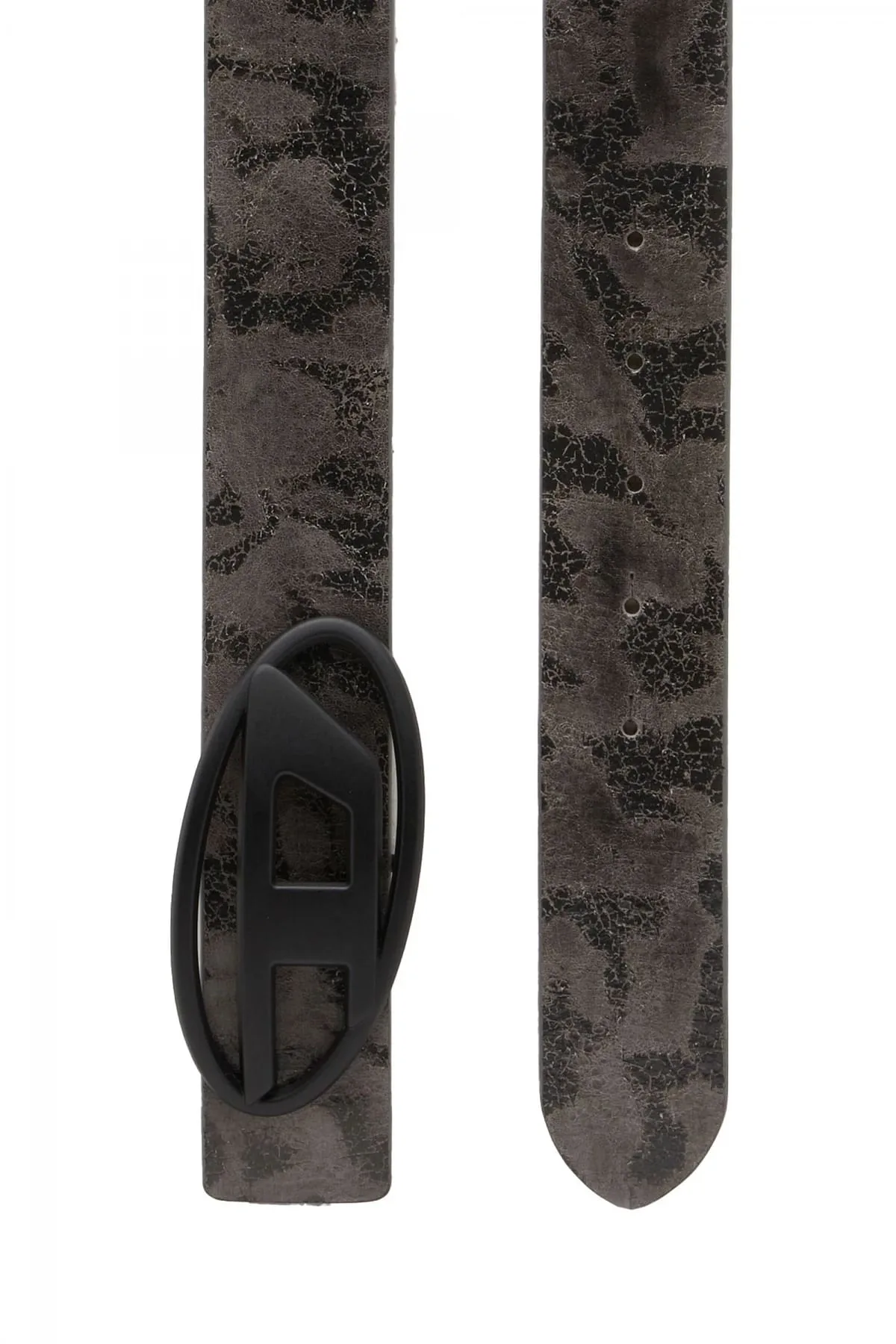 Grey Reversible leather belt with D buckle