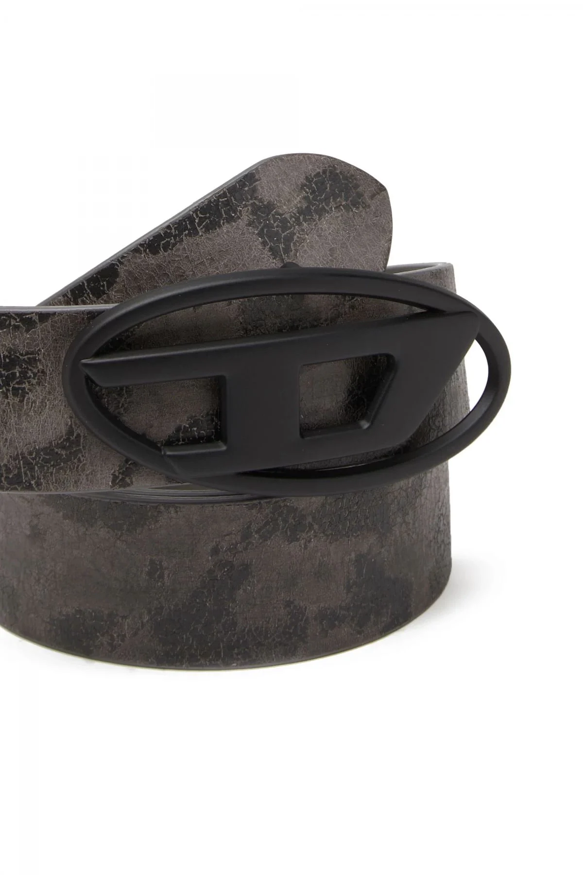 Grey Reversible leather belt with D buckle