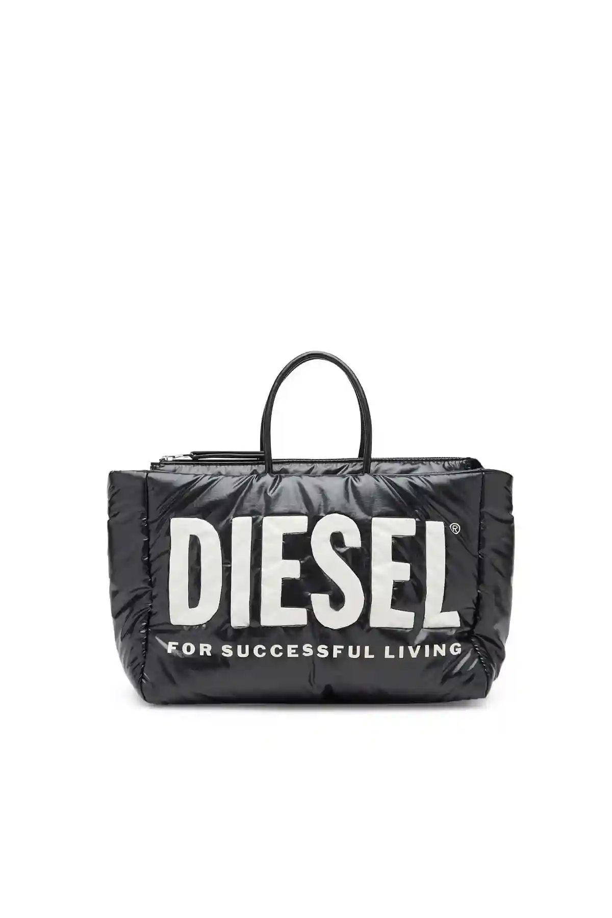Black Puff Dsl Tote M X-Puffy shopper with inlaid logo