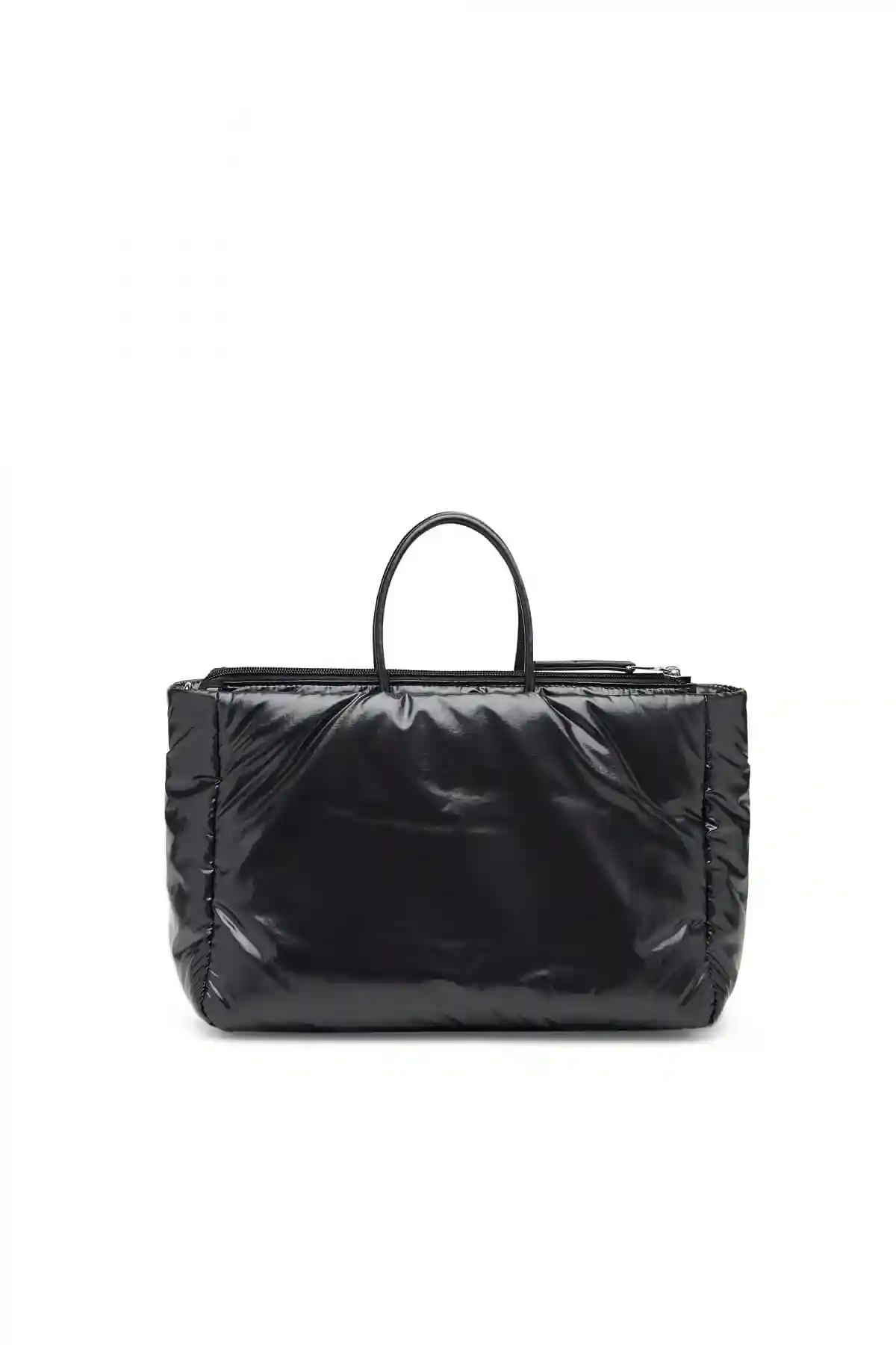 Black Puff Dsl Tote M X-Puffy shopper with inlaid logo