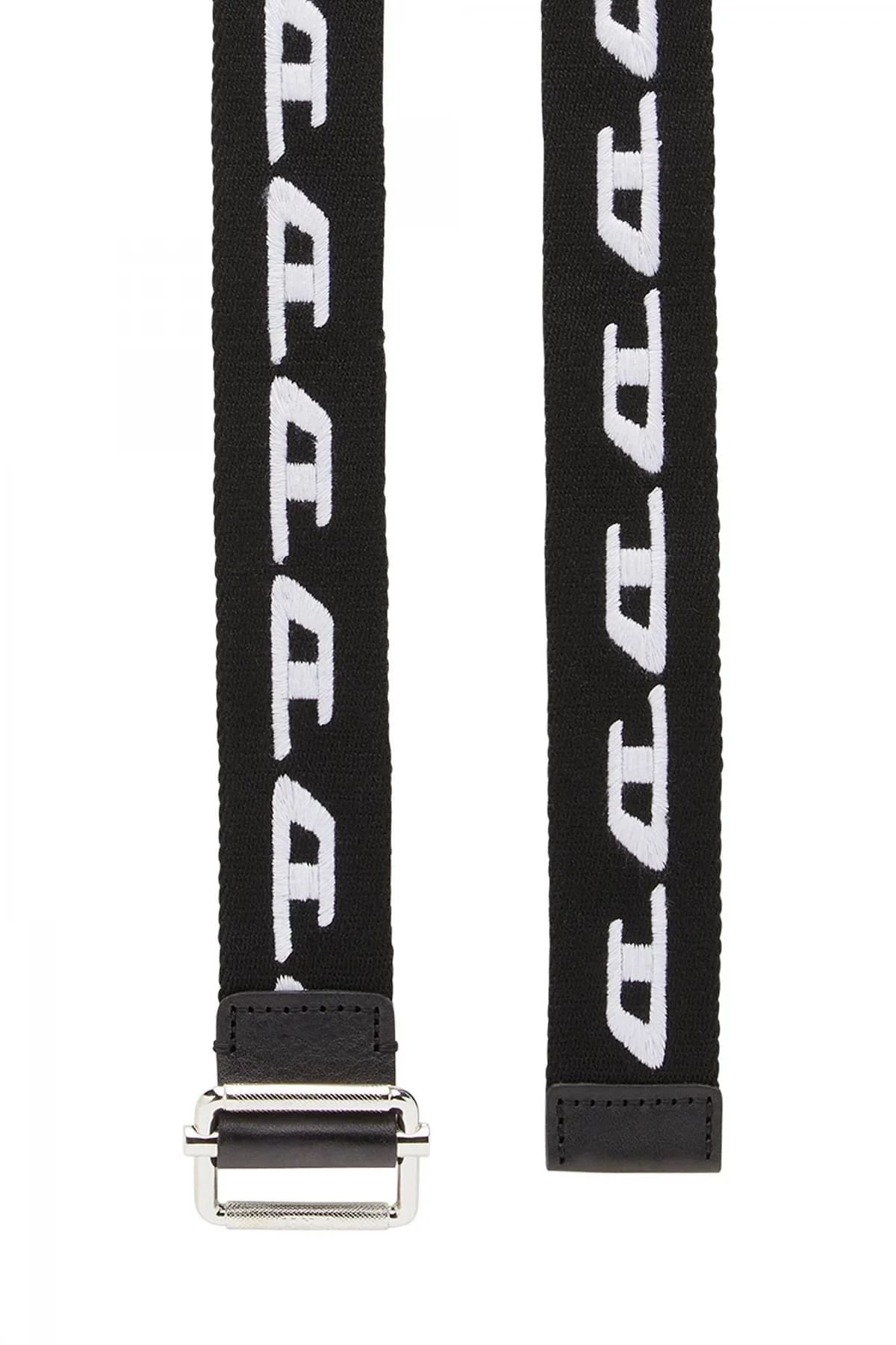 Black Tape belt with D logo embroidery