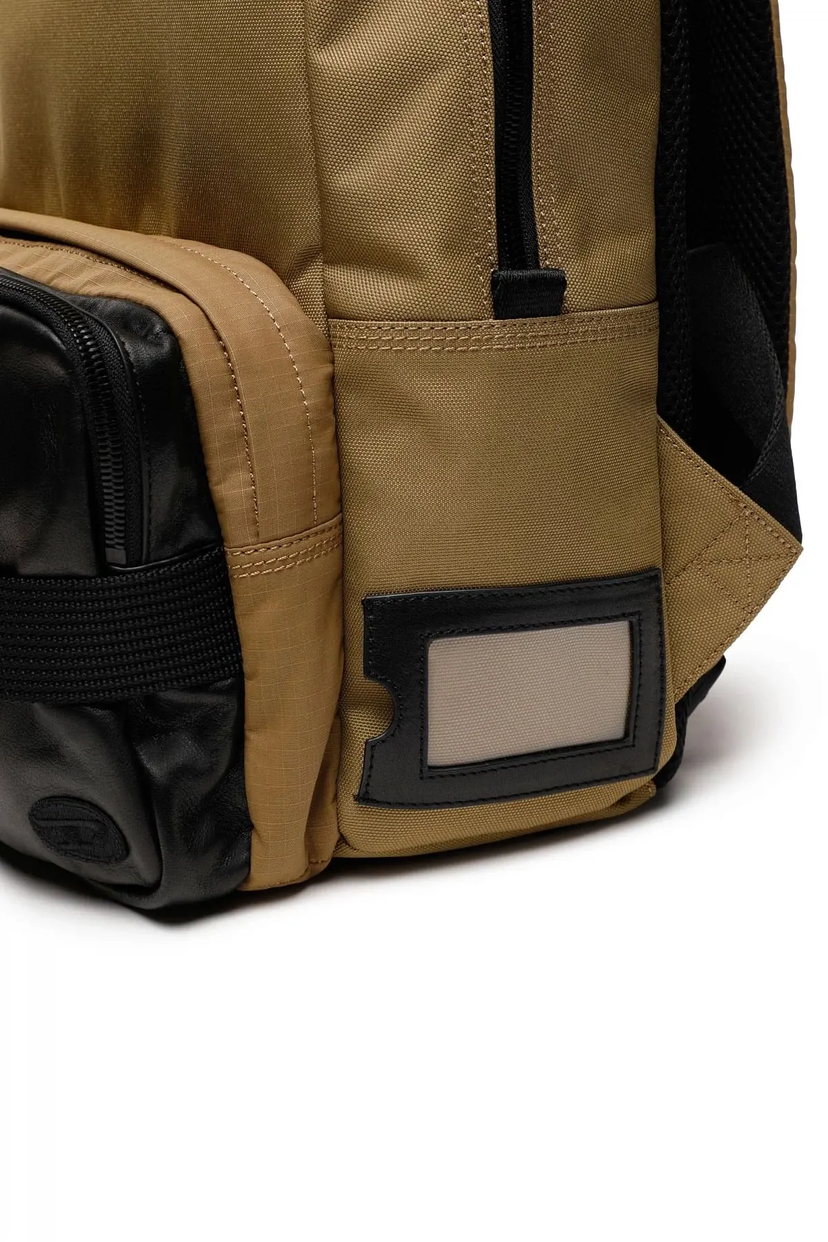 Brown Dsl Utility Backpack-Utility backpack in fabric and leather