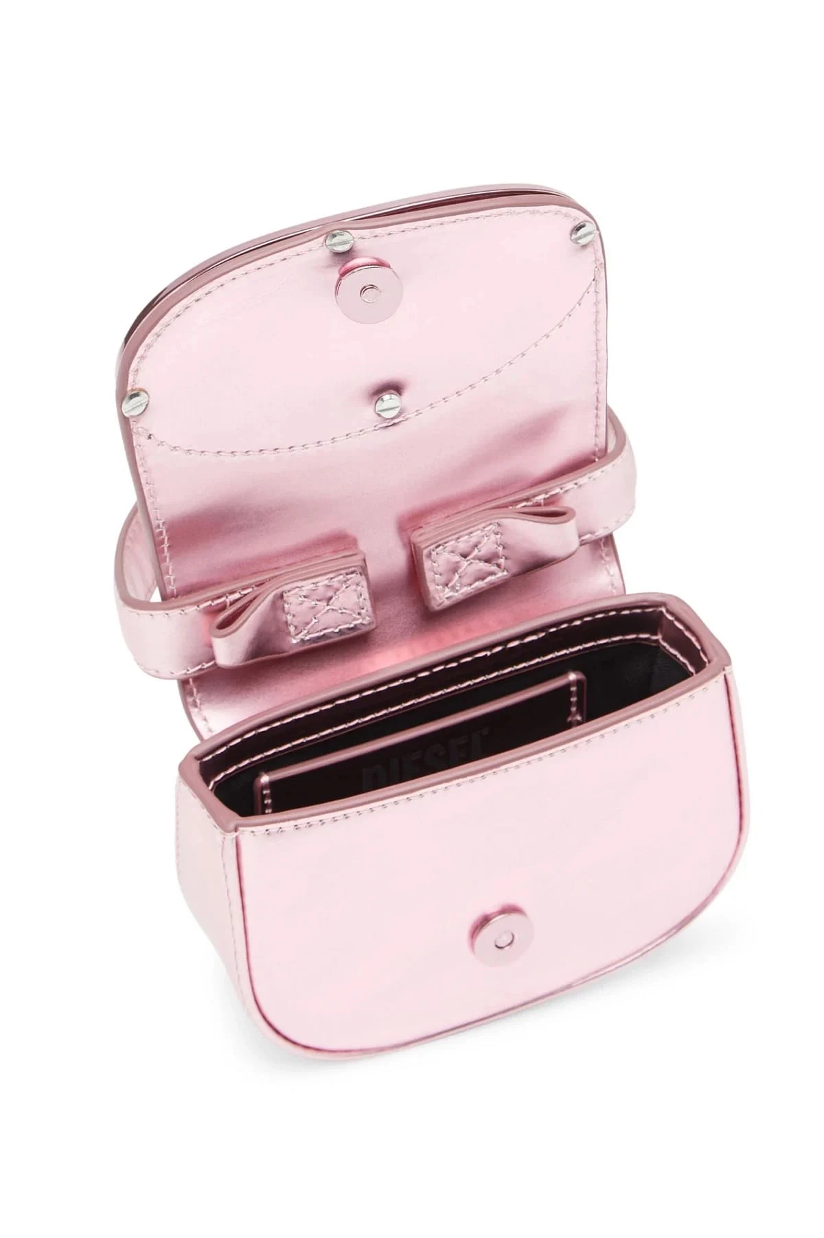 Pink 1DR-XS-S-Iconic mini bag in mirrored leather