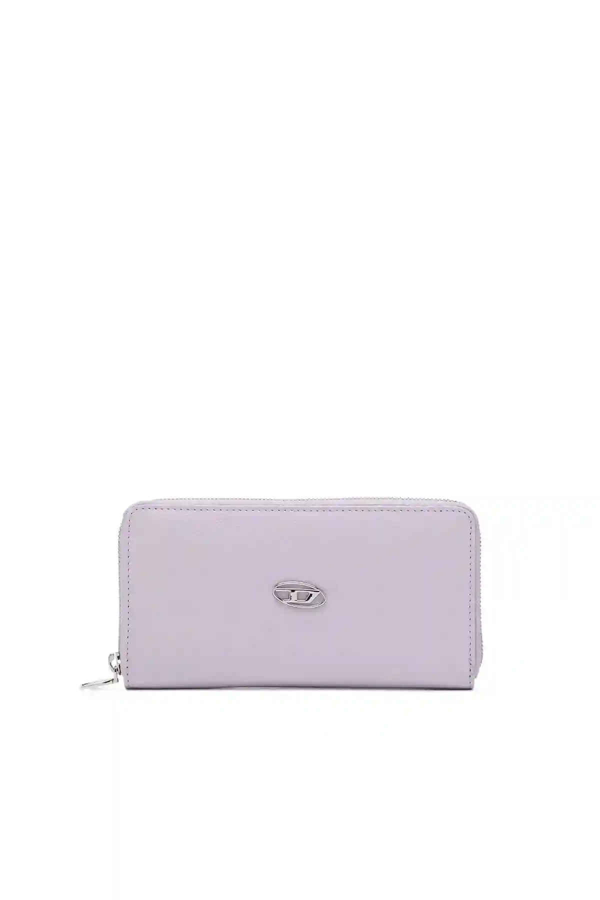 Violet Zip-around wallet in grainy leather