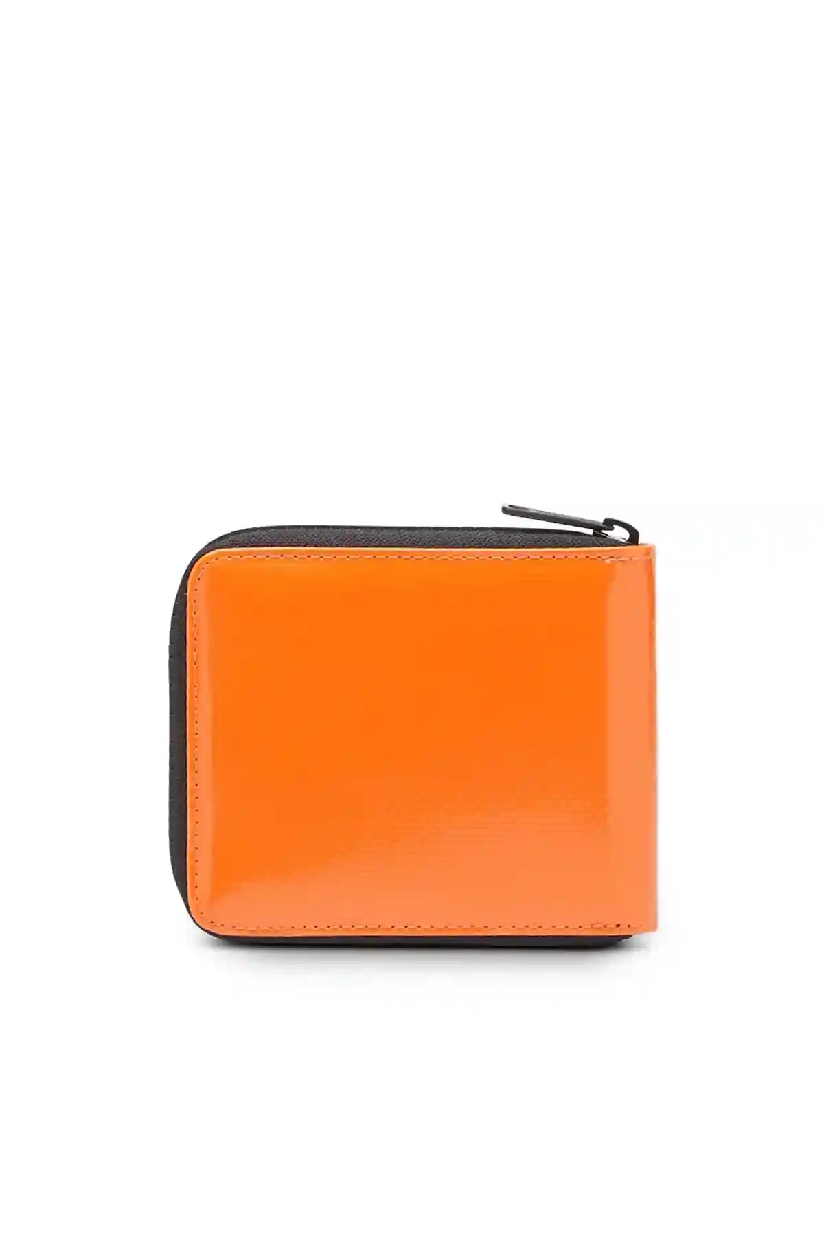 Orange Zip-around wallet in logo tarpaulin