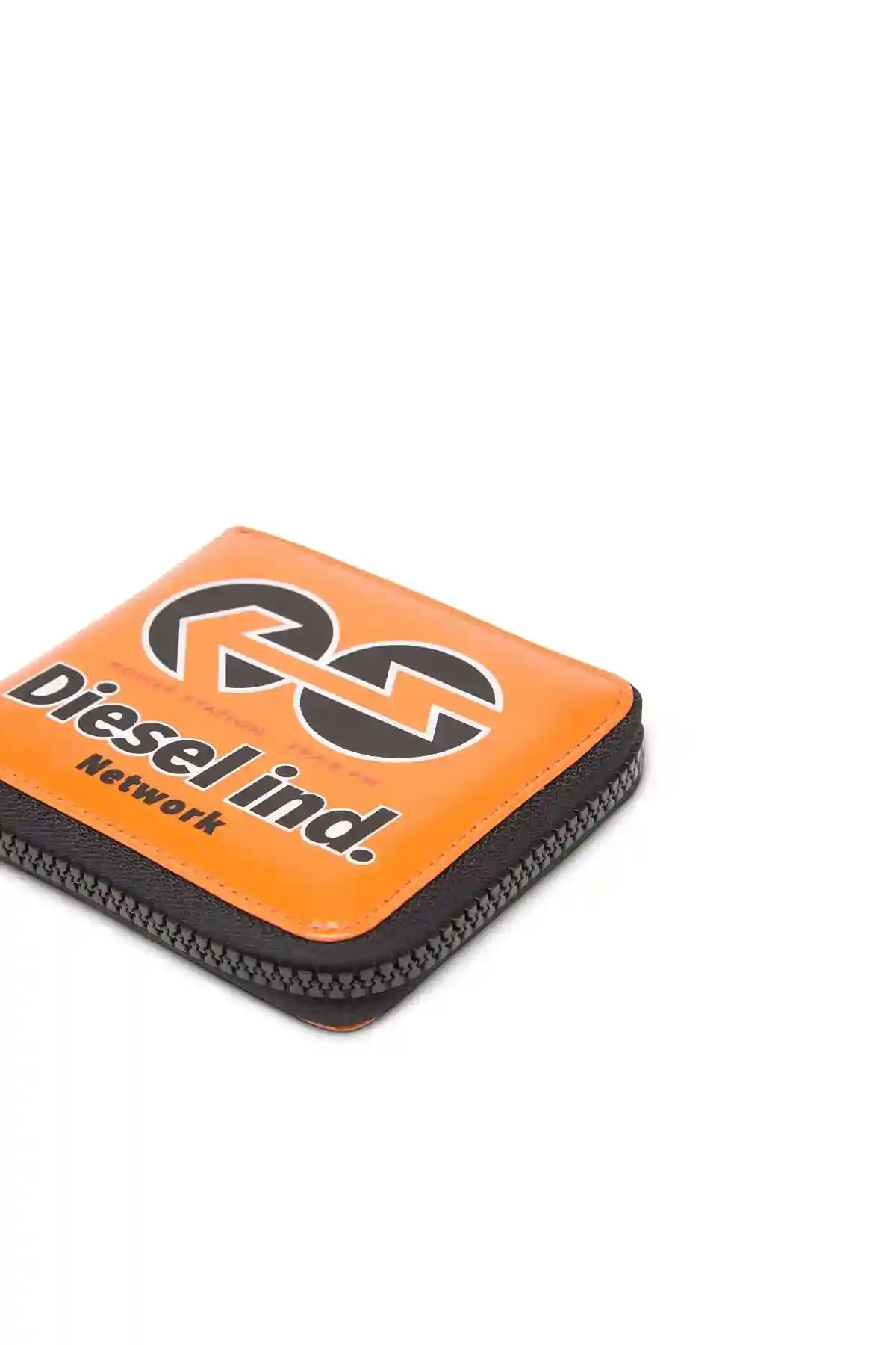Orange Zip-around wallet in logo tarpaulin