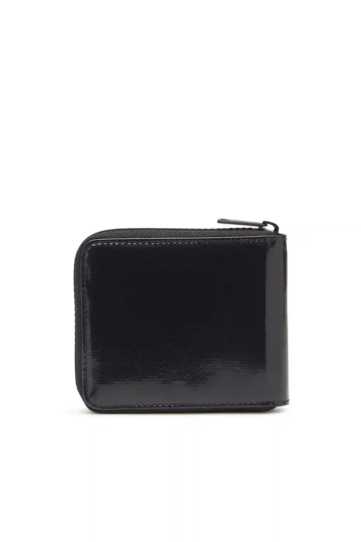 Black Zip-around wallet in logo tarpaulin