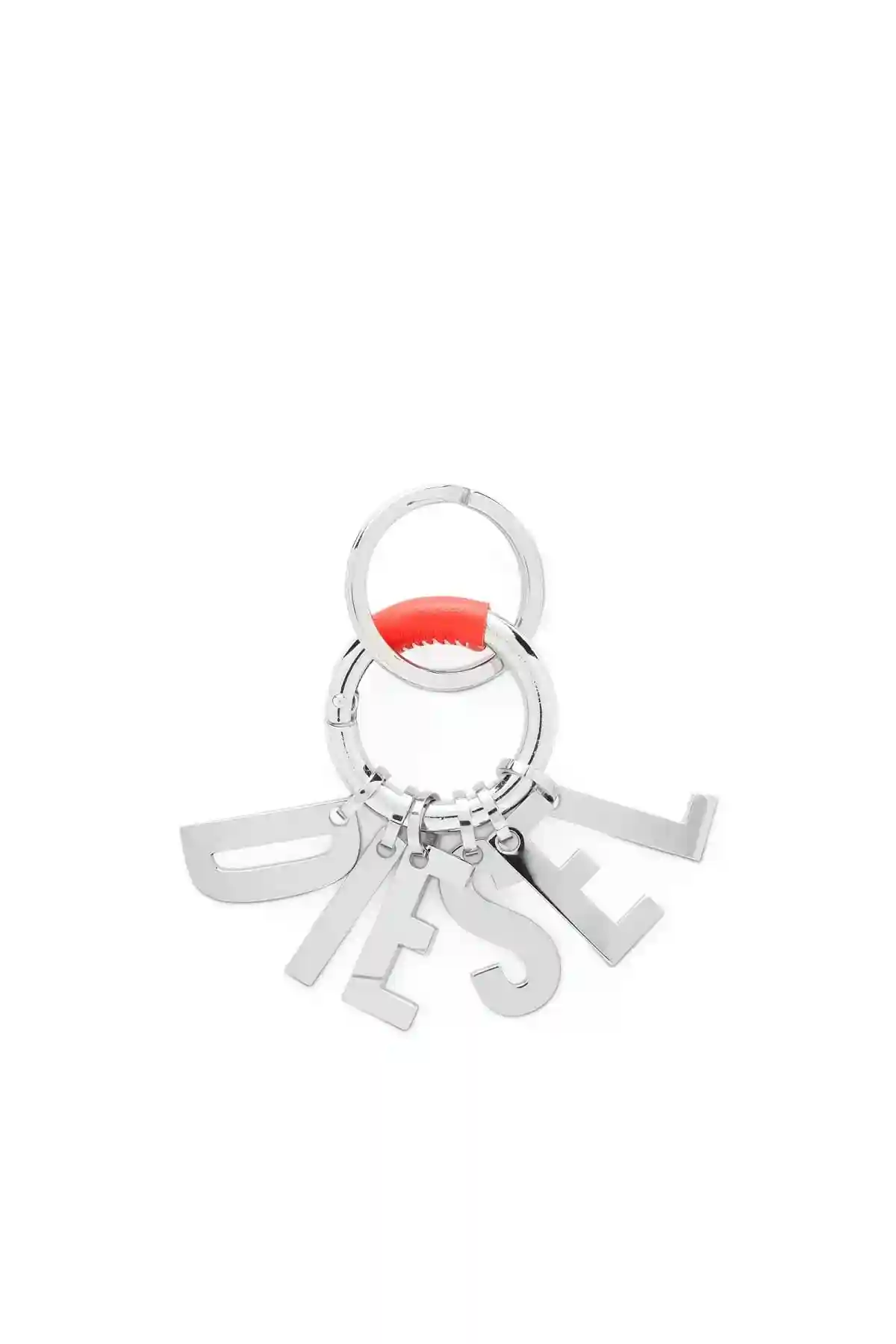 Grey Metal keyring with letter charms