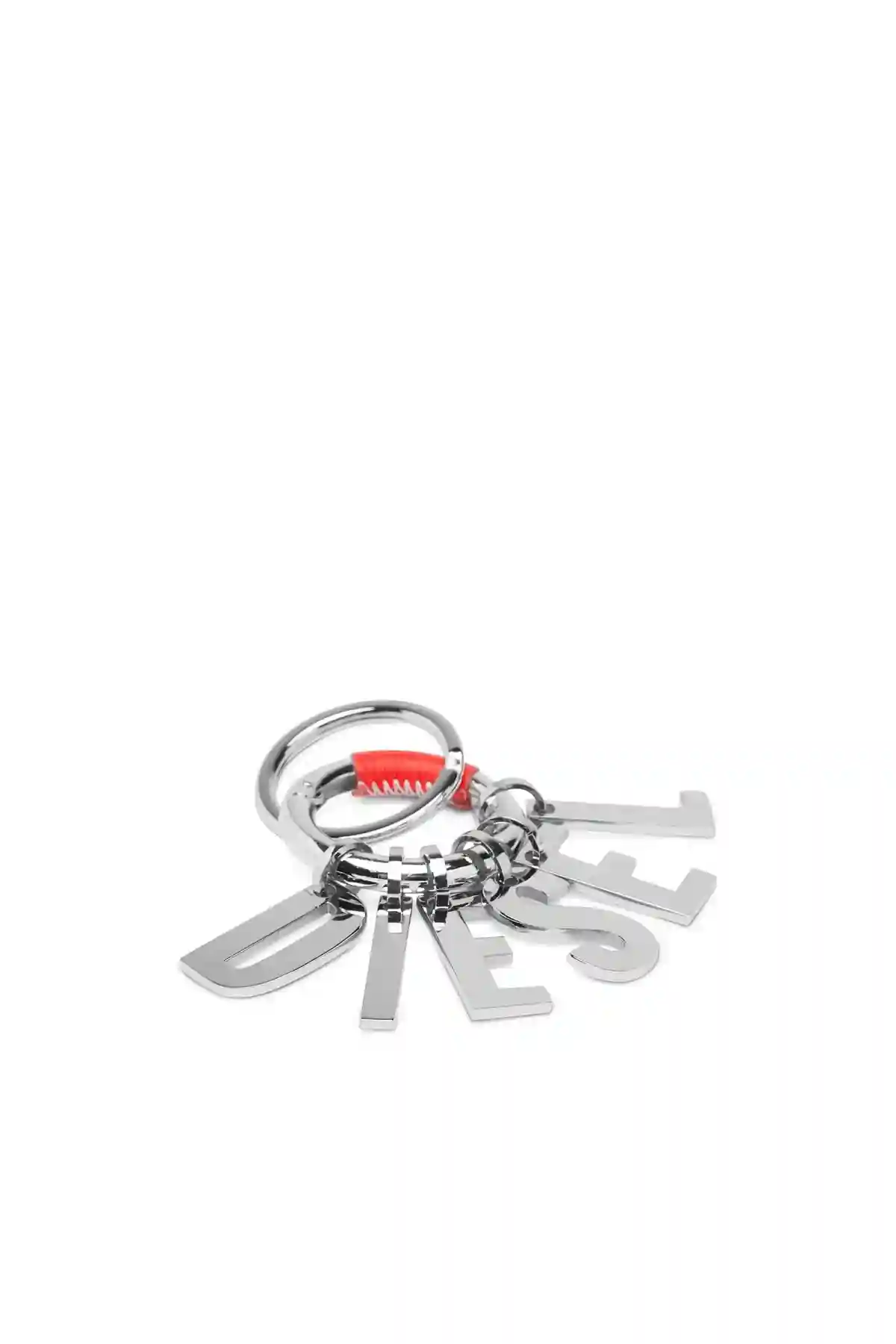 Grey Metal keyring with letter charms