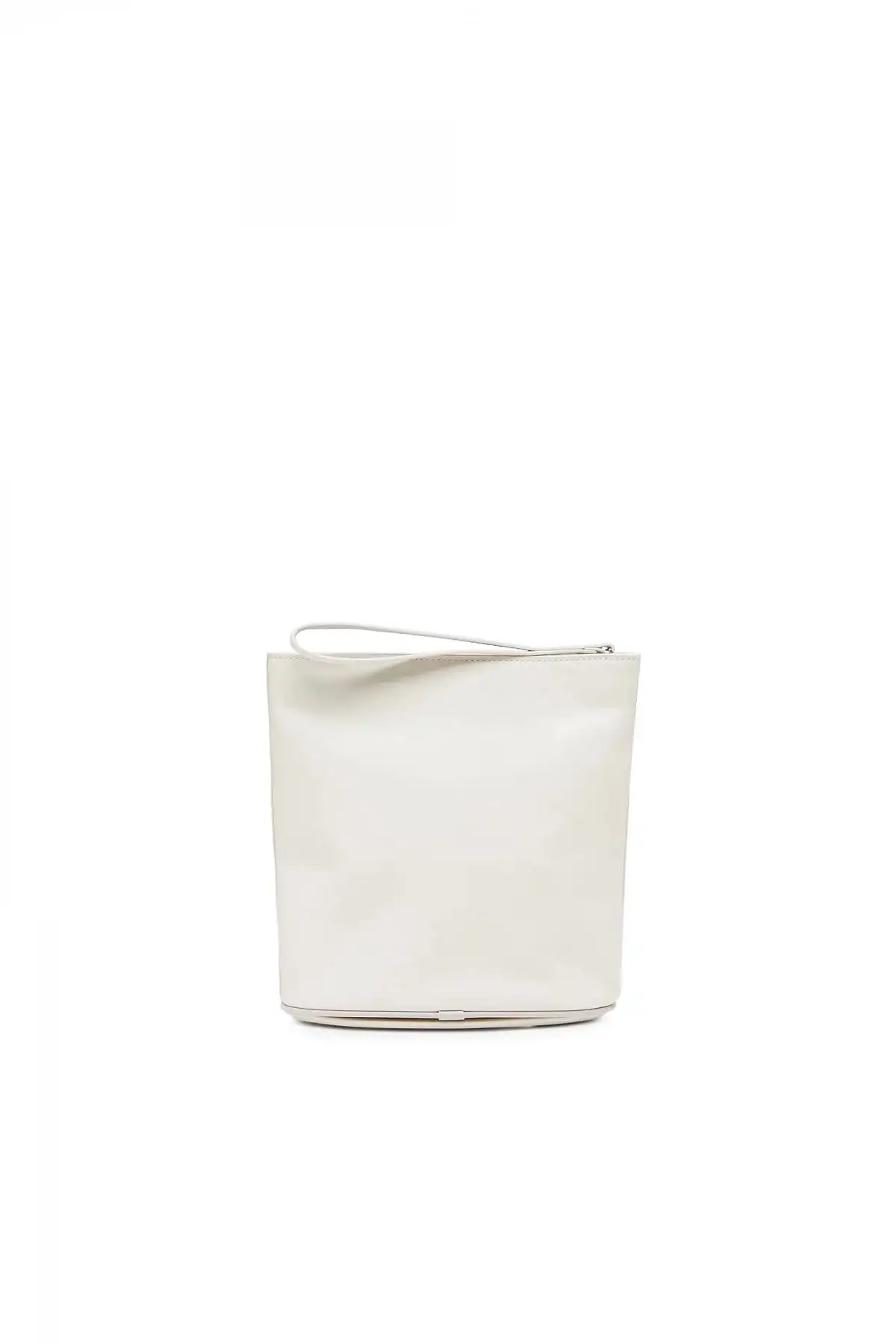 White Odd Pouch X-Leather pouch with embossed D