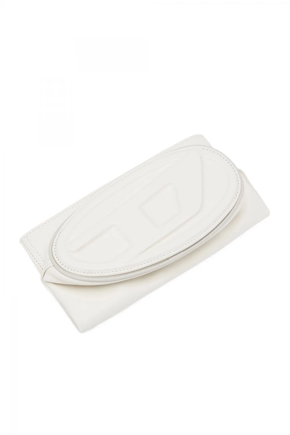 White Odd Pouch X-Leather pouch with embossed D