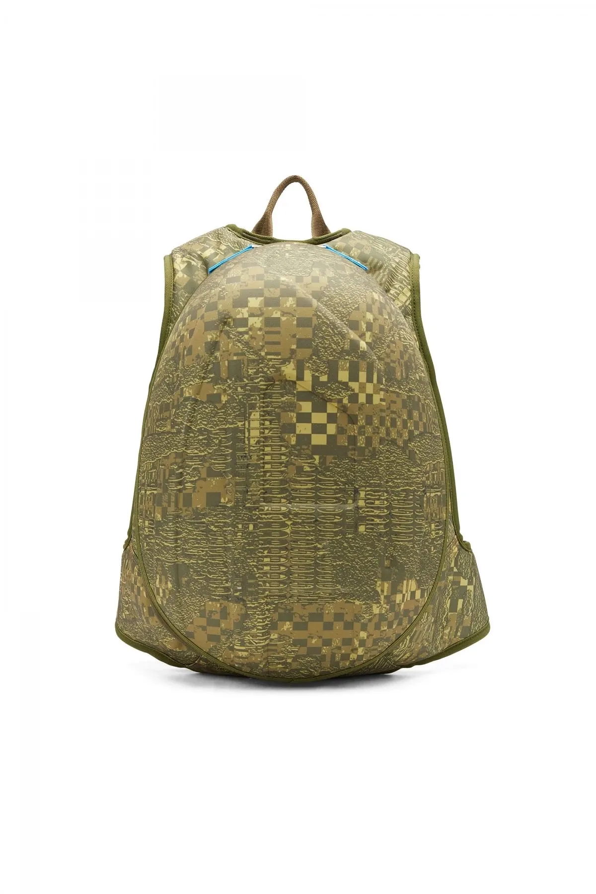 Green 1DR-Pod Backpack-Hard shell backpack with camo print