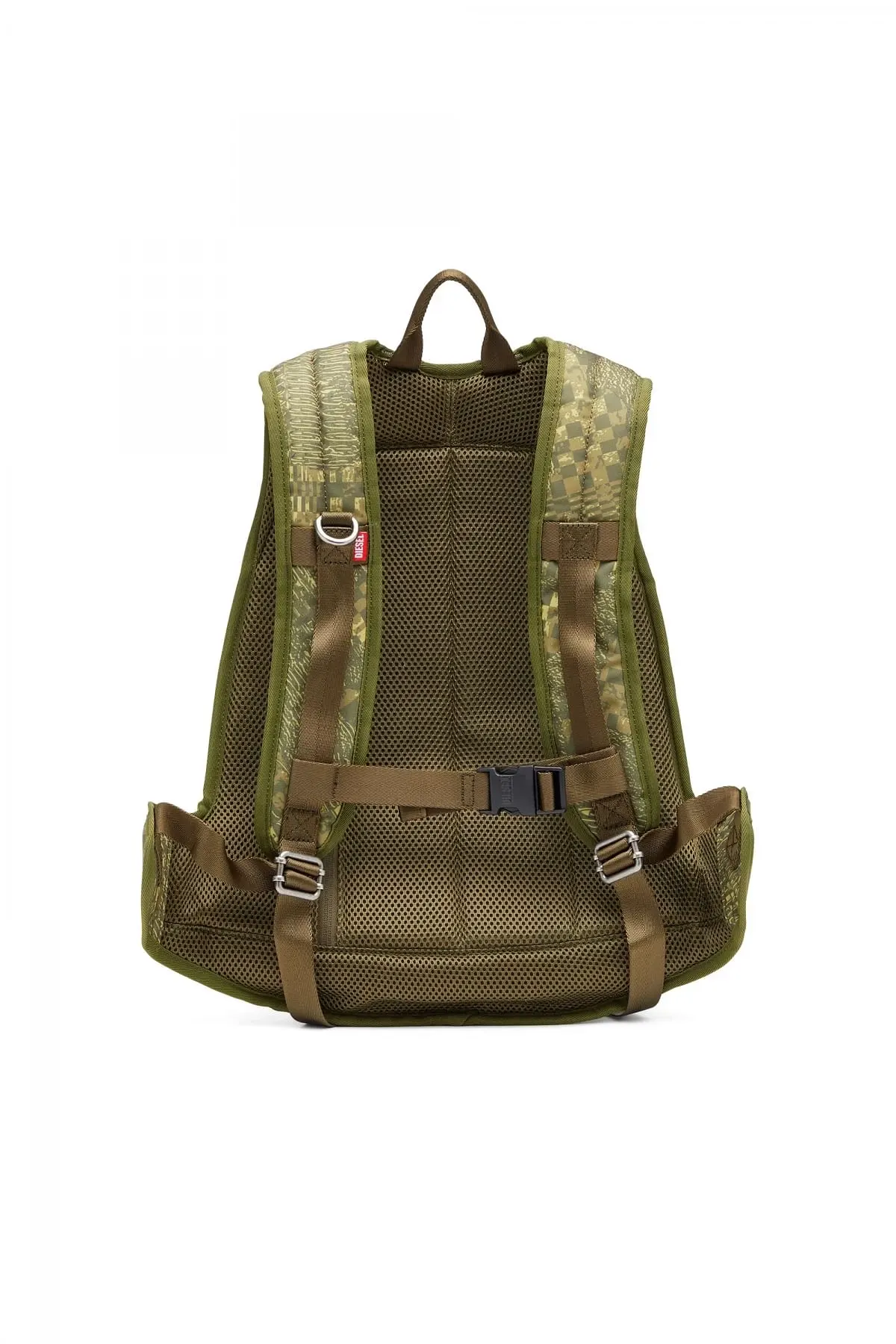 Green 1DR-Pod Backpack-Hard shell backpack with camo print