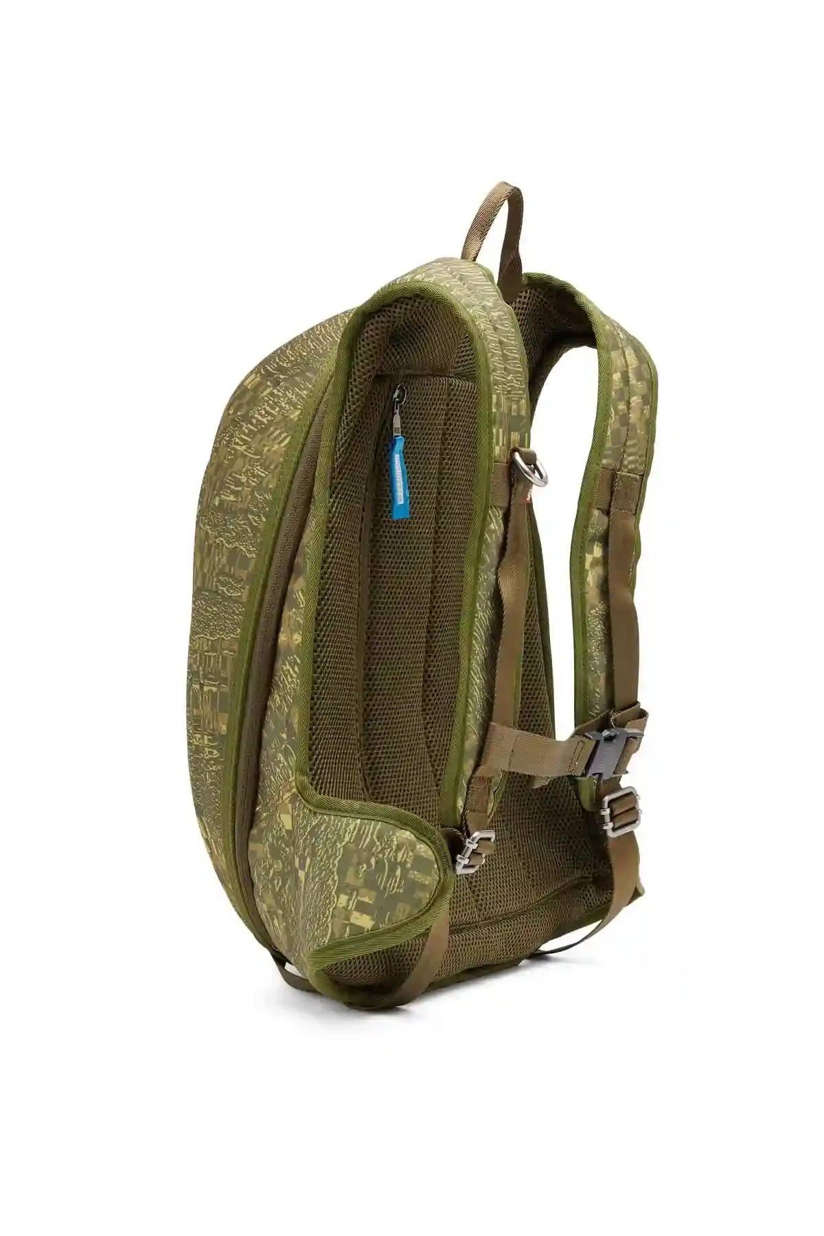Green 1DR-Pod Backpack-Hard shell backpack with camo print