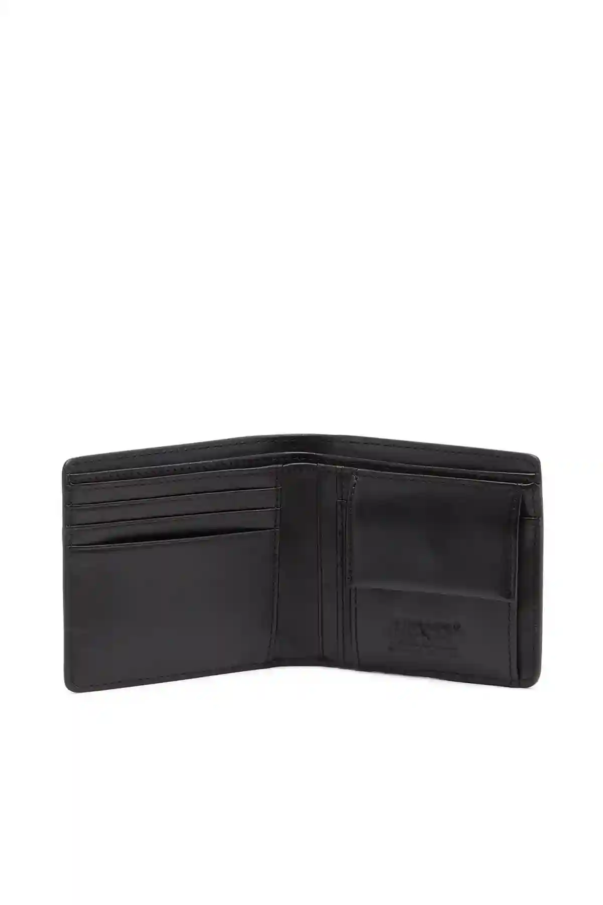 Black Leather bi-fold wallet with dégradé logo