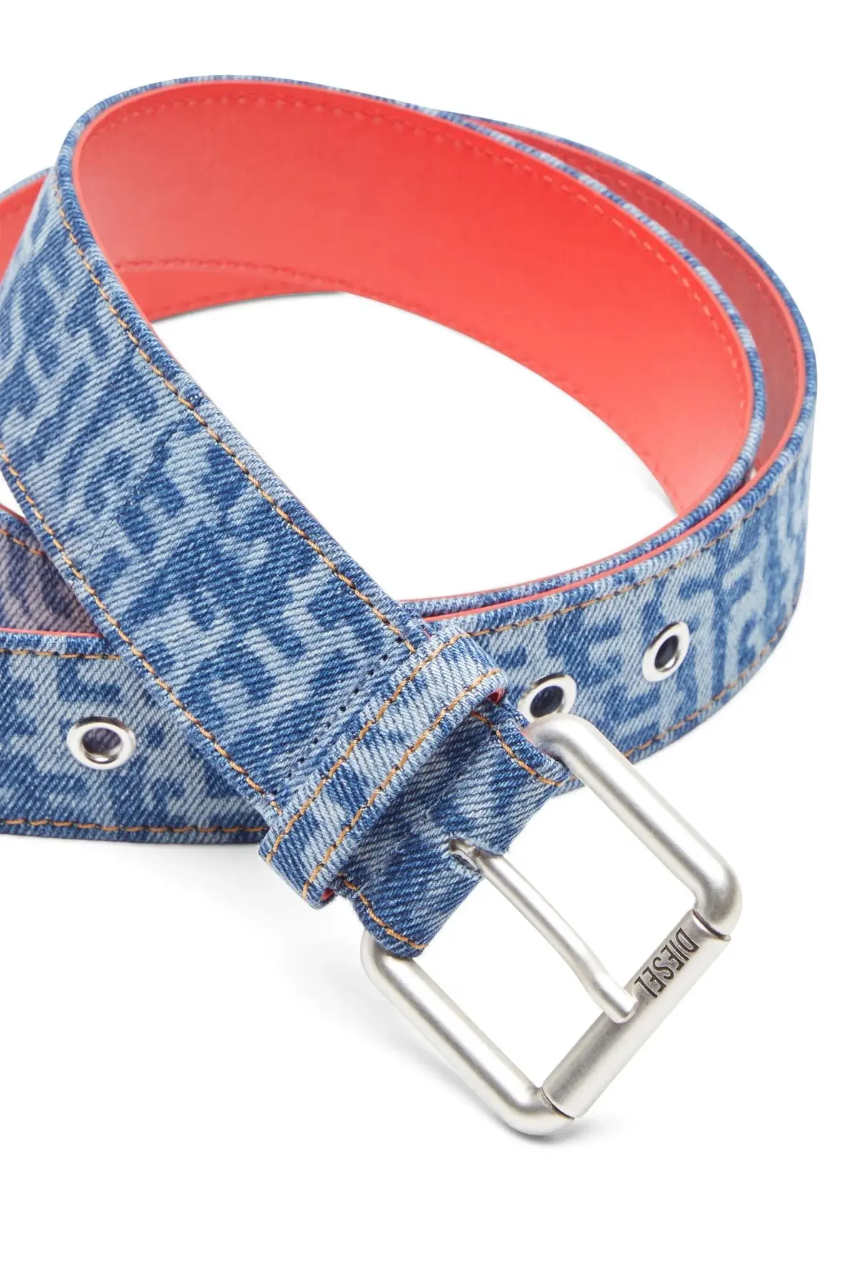Blue Belt in monogram denim and leather