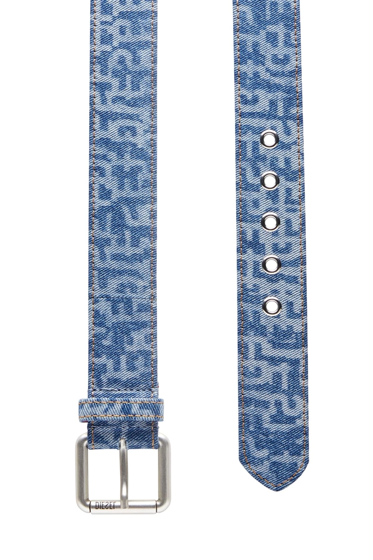 Blue Belt in monogram denim and leather