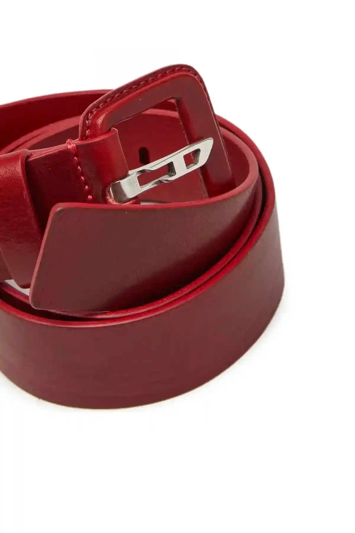 Red Leather belt with D pin