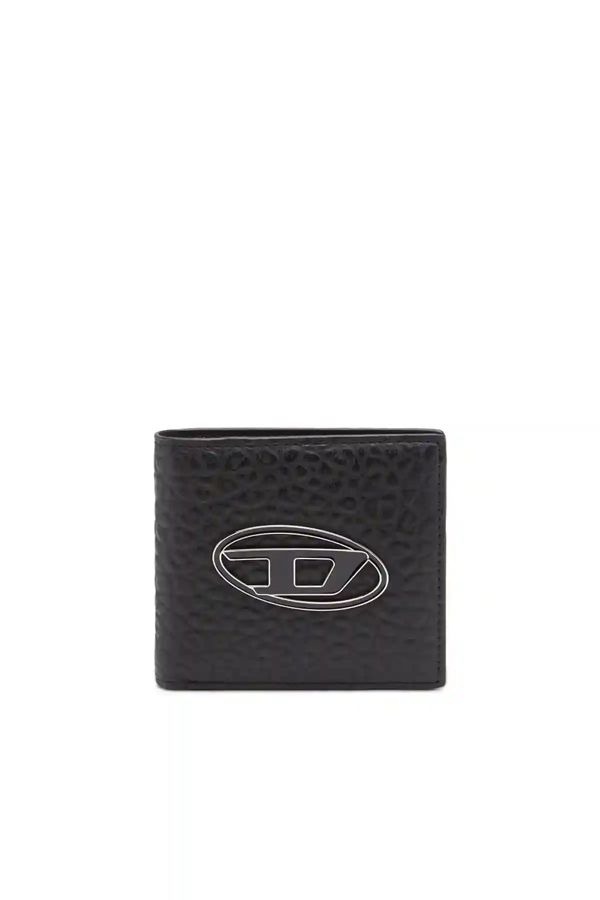Black Bi-fold wallet in bubble leather