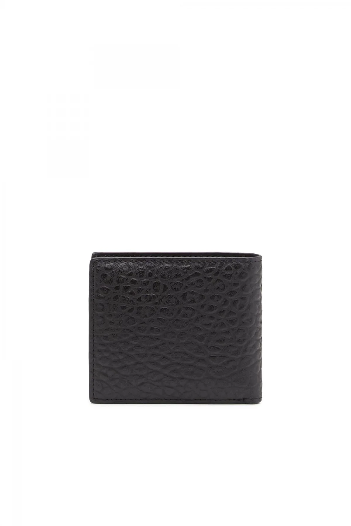 Black Bi-fold wallet in bubble leather