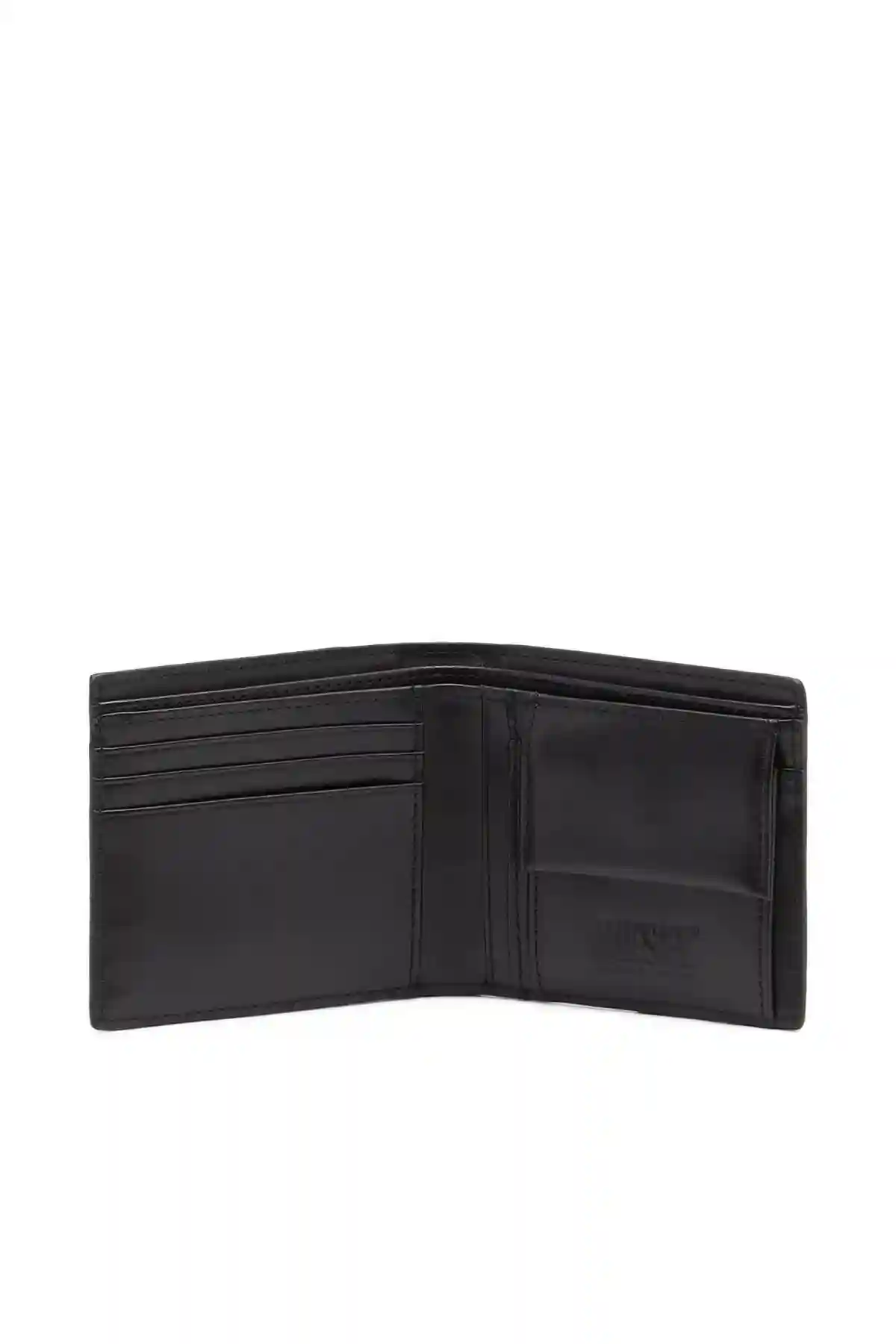 Black Bi-fold wallet in bubble leather