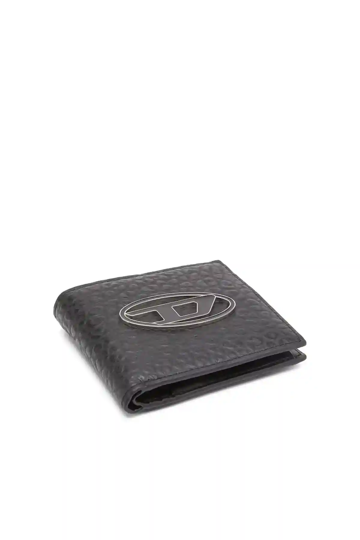 Black Bi-fold wallet in bubble leather