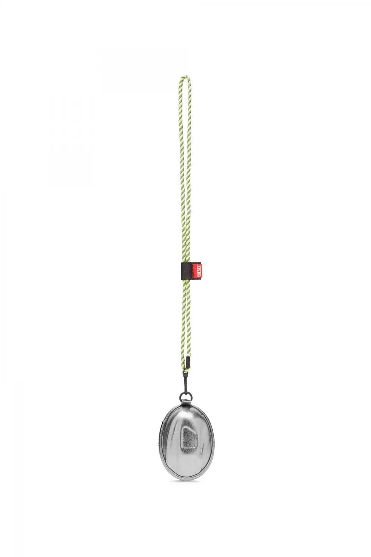 Grey Metallic AirPods case with lanyard