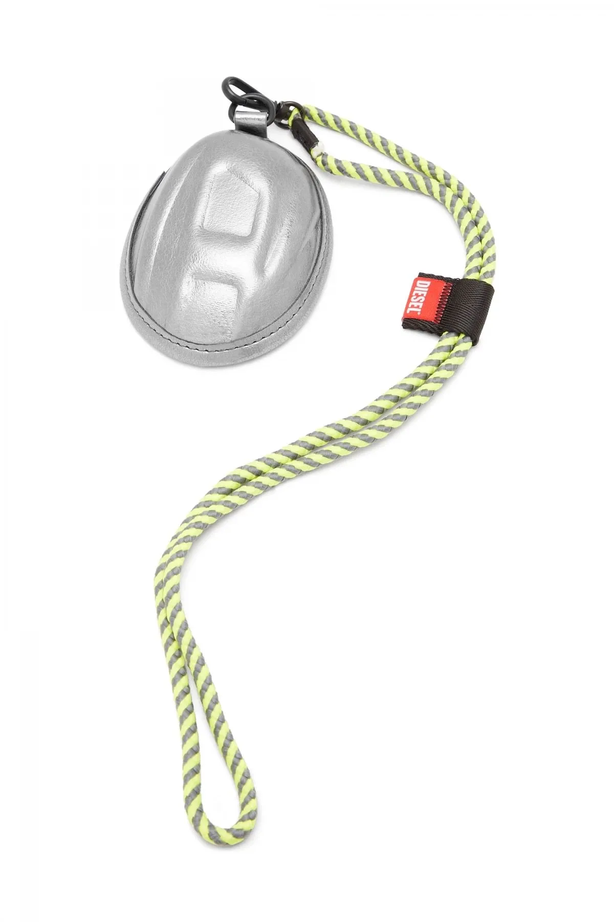Grey Metallic AirPods case with lanyard