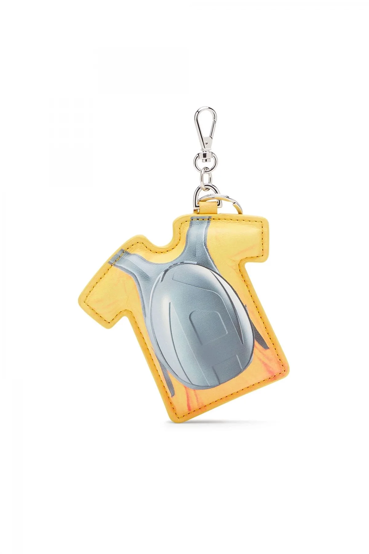 Grey and Yellow T-shirt shaped bag charm