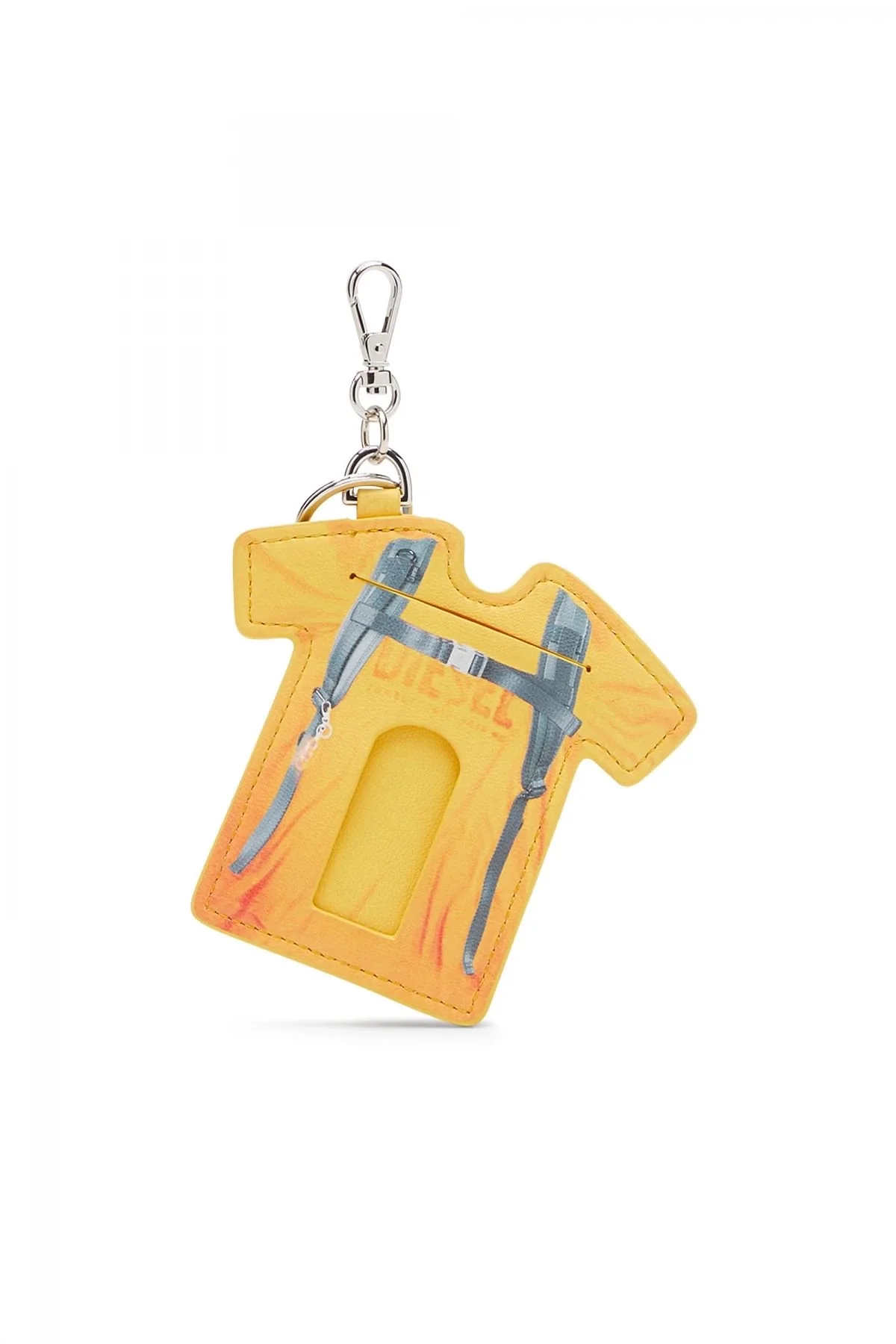 Grey and Yellow T-shirt shaped bag charm