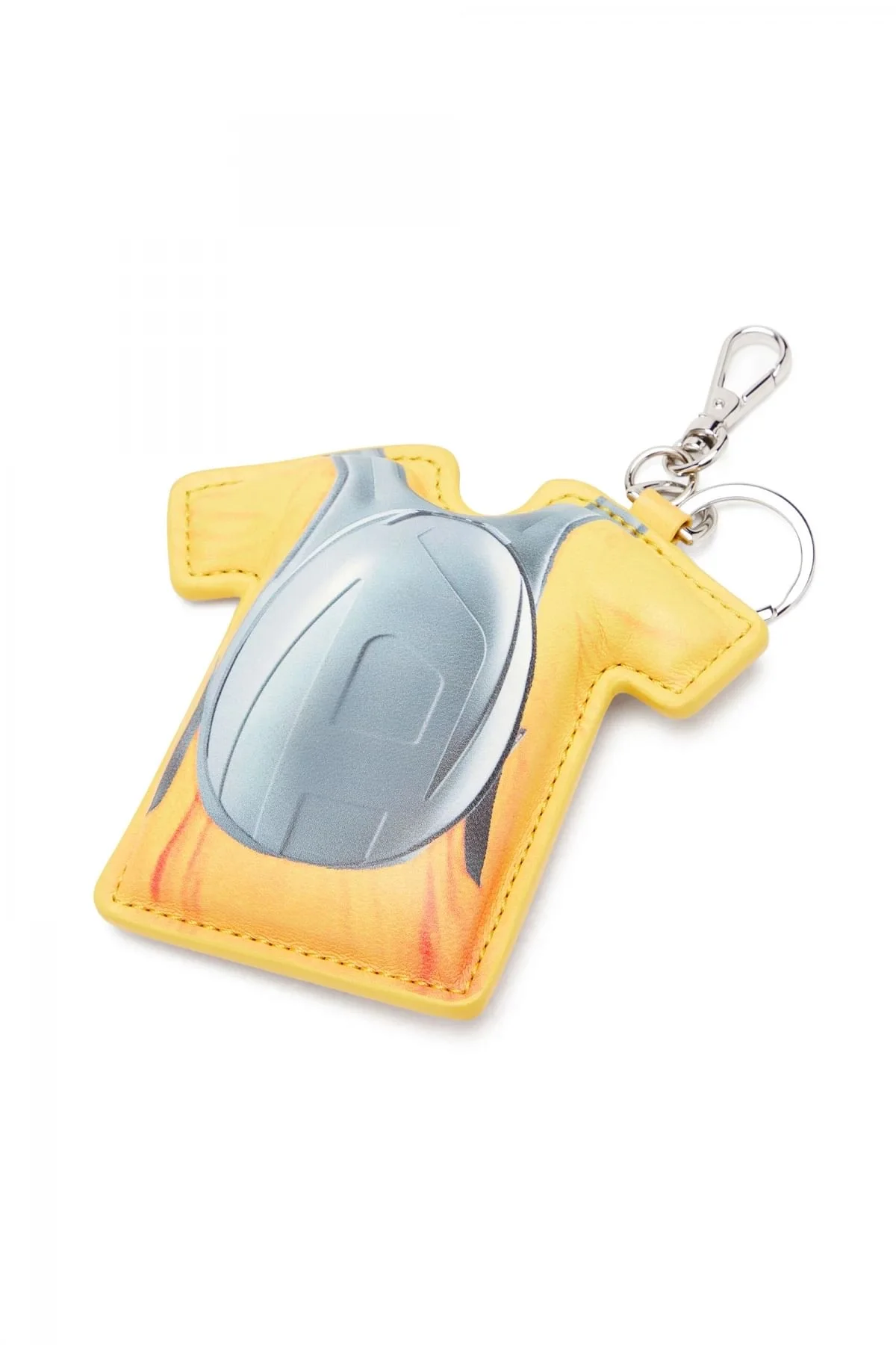 Grey and Yellow T-shirt shaped bag charm