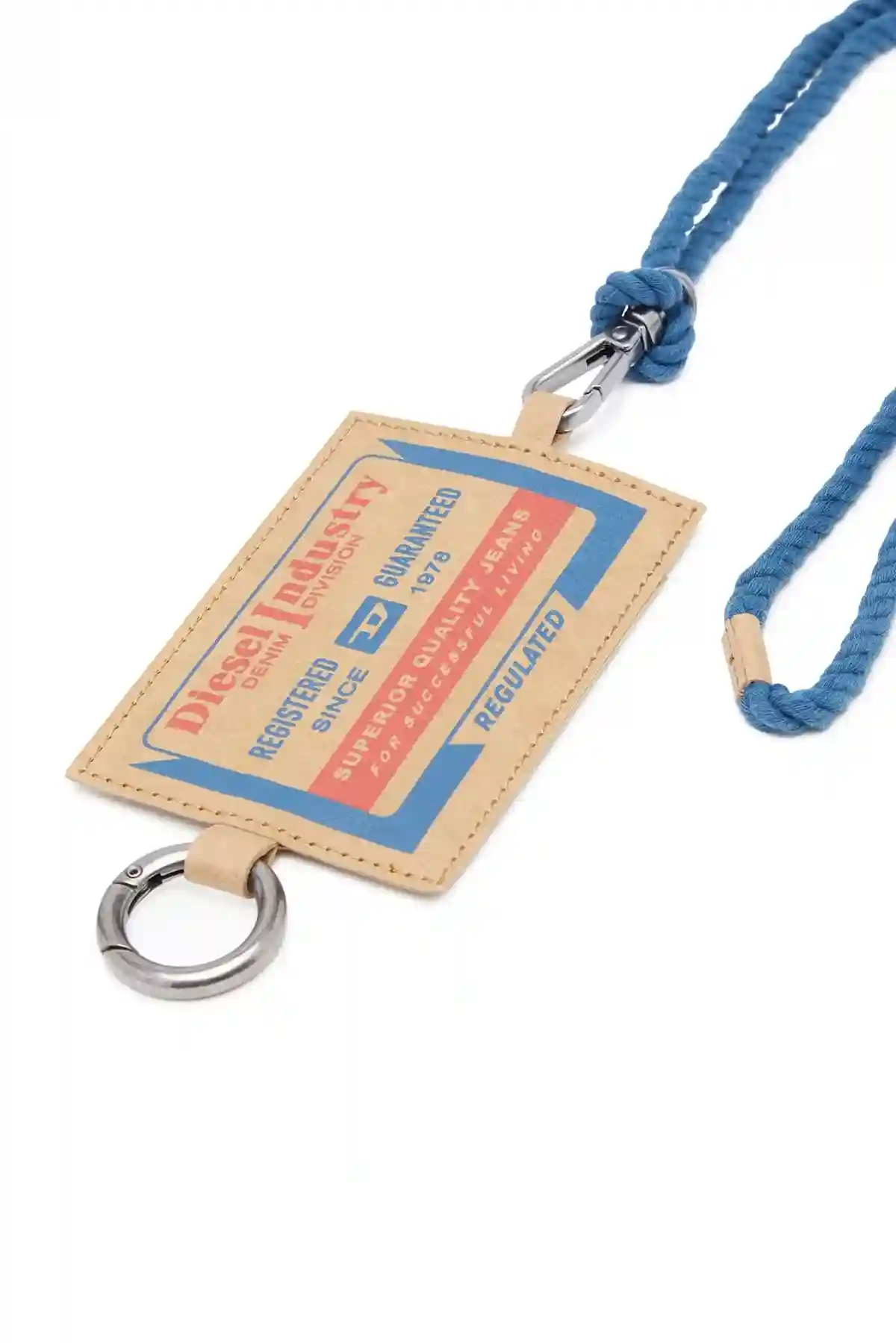 Beige Jacron badge and card holder