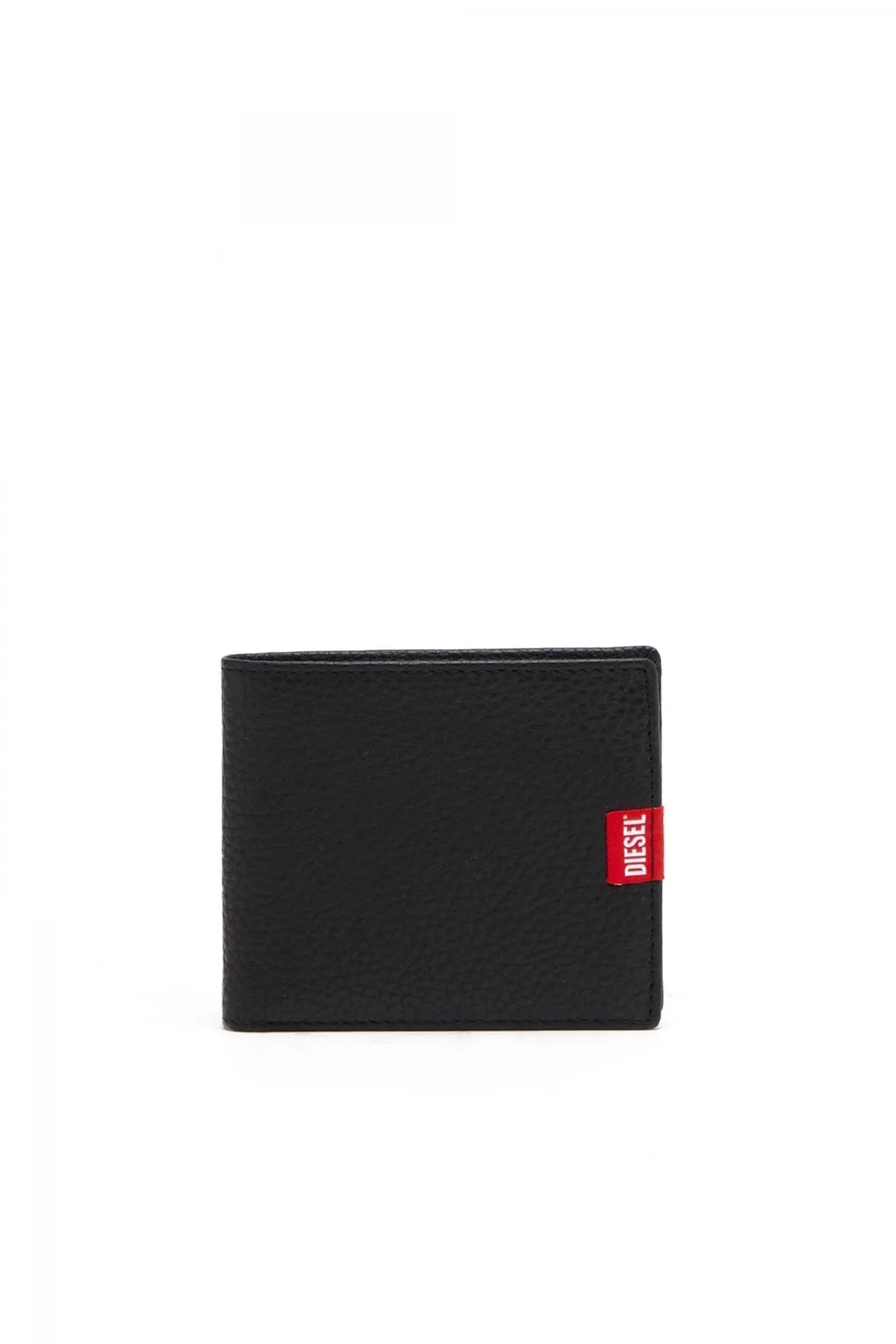 Black Bi-fold wallet in grainy leather