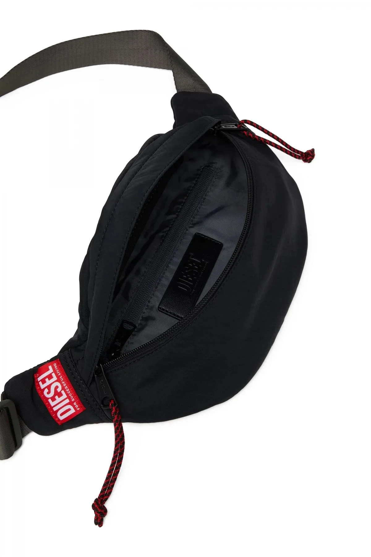 Black Rave Beltbag X-Belt bag in washed recycled fabric