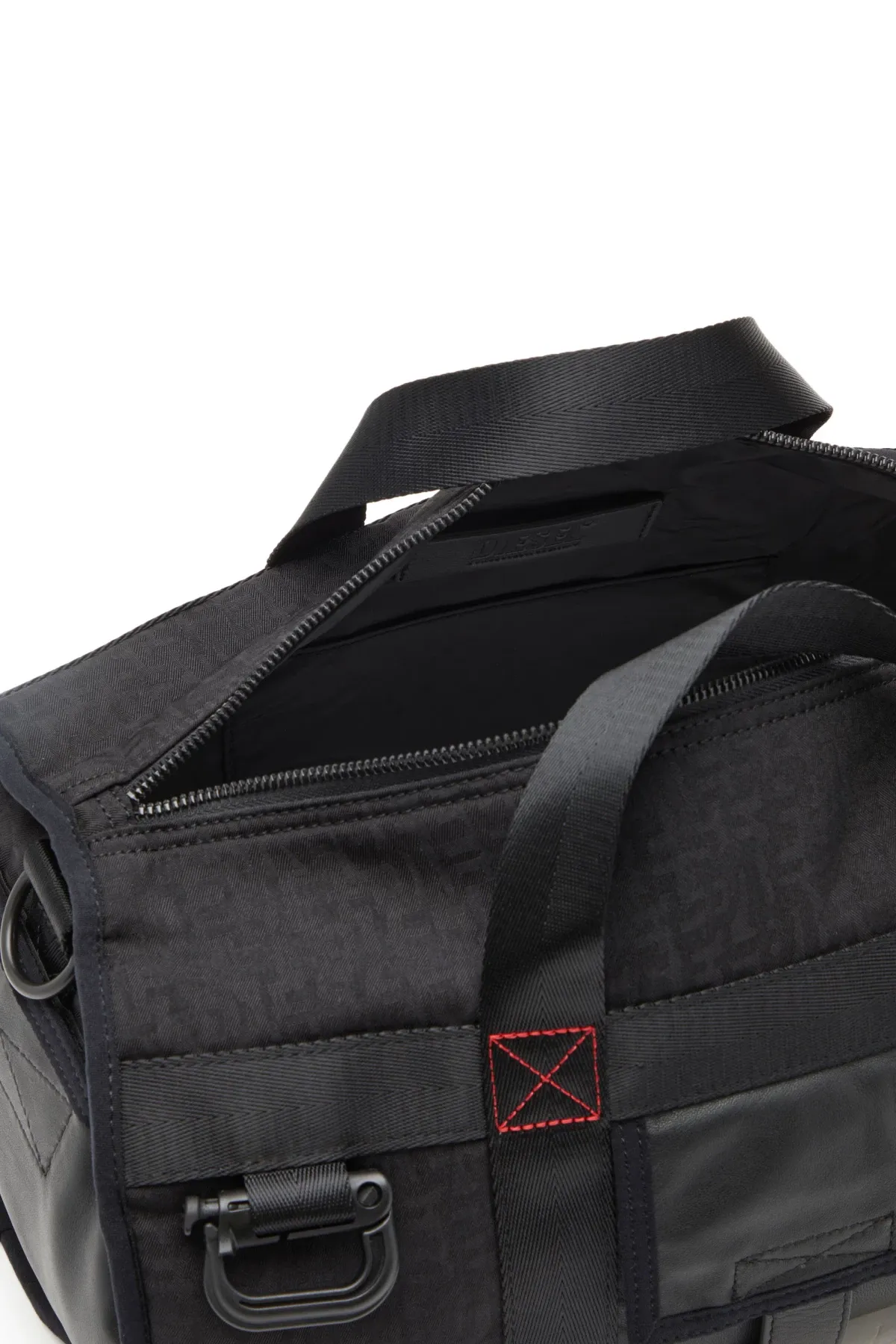 Black Utlt Small Duffle X-Small duffle bag in jacquard fabric and nappa
