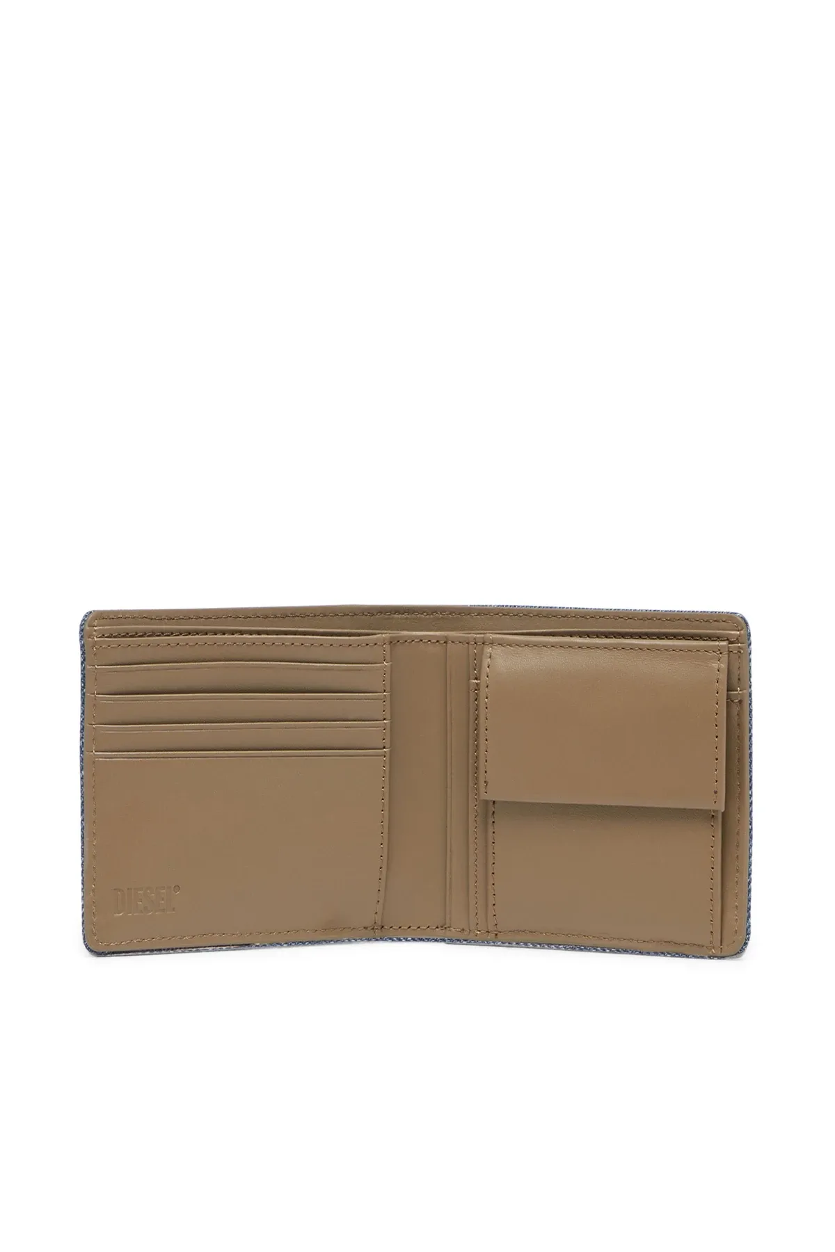 Blue Bi-fold wallet in solarised denim