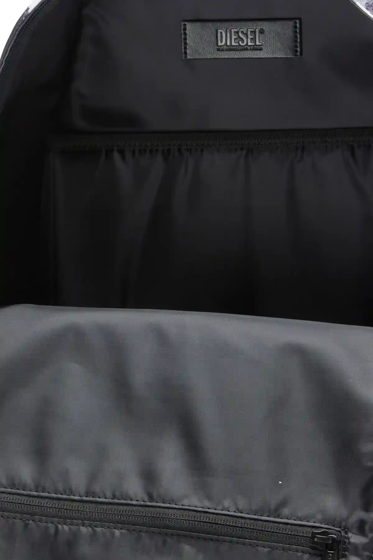 Black Rave-Backpack with bleeding logo print