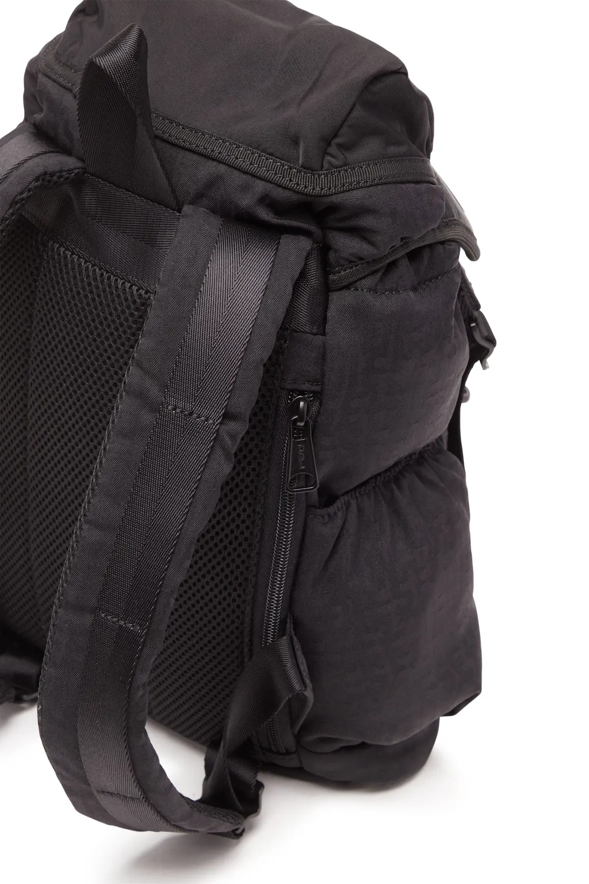 Black Nylon Mono Backpack S X-Backpack in jacquard monogram nylon