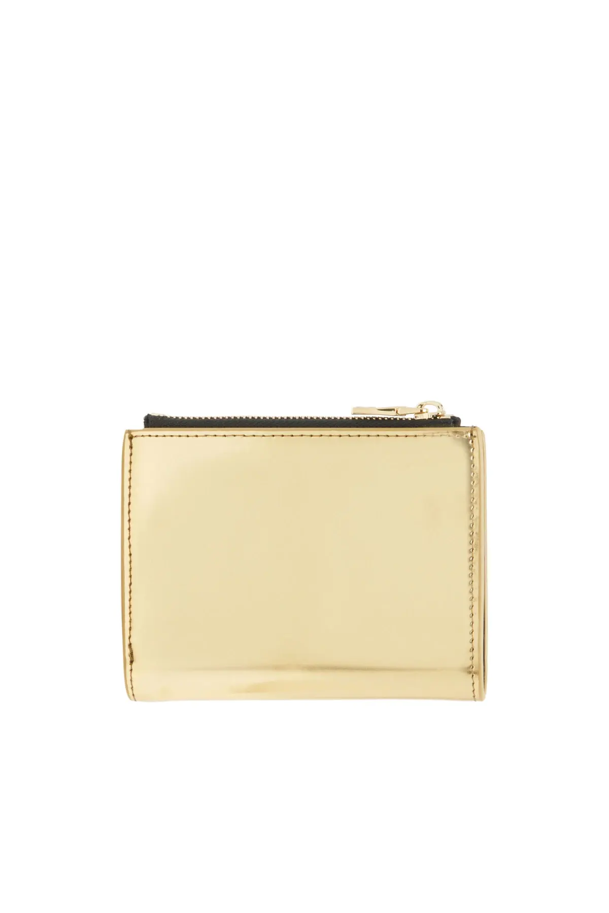 Gold Small wallet in metallic leather