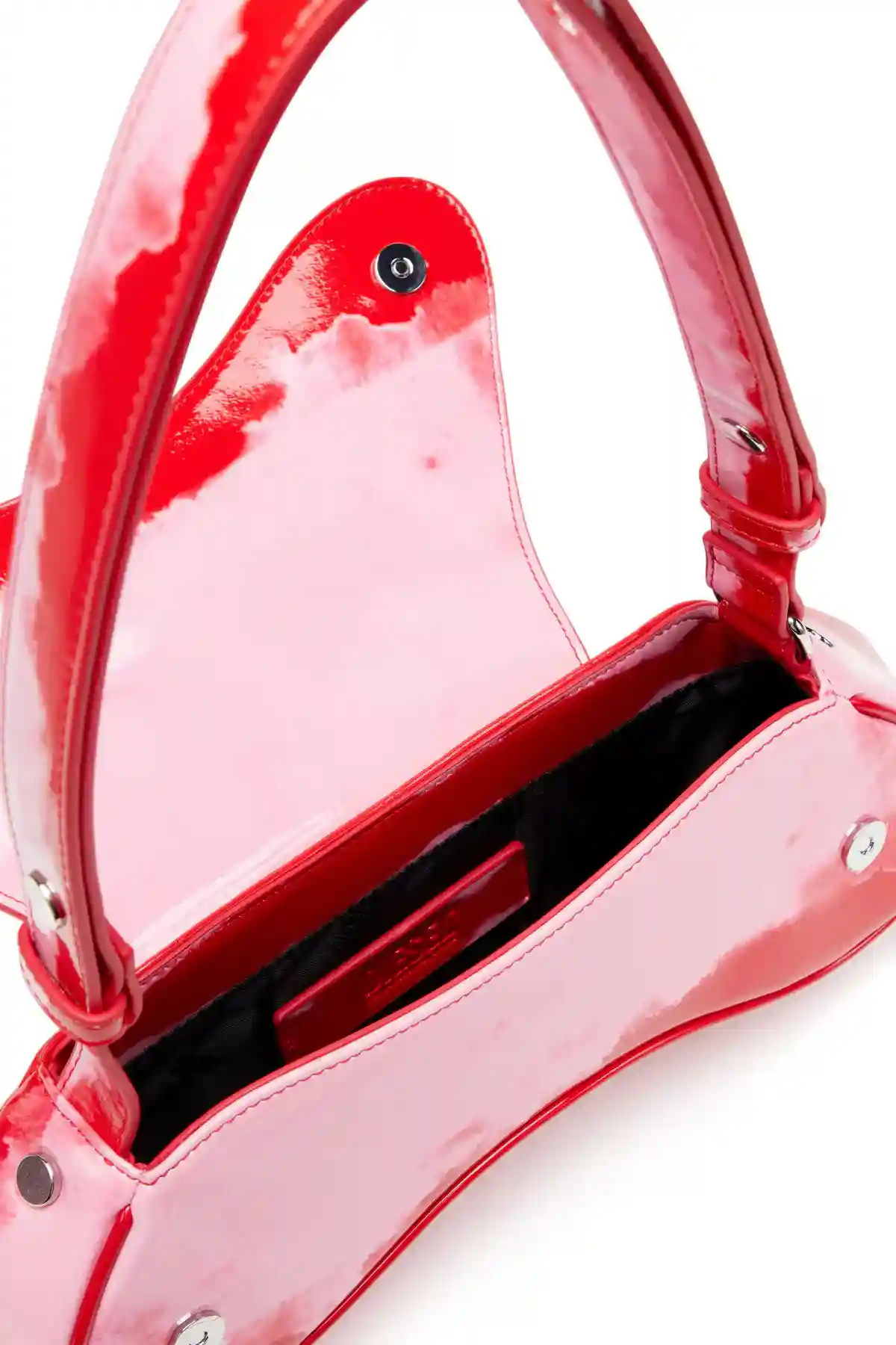 Multi Play-Shoulder bag in printed glossy PU