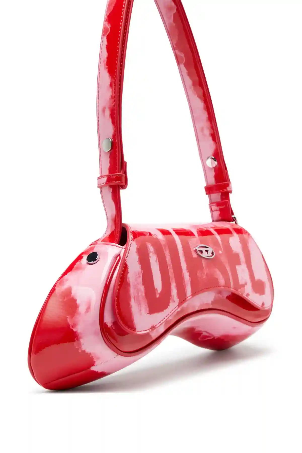 Multi Play-Shoulder bag in printed glossy PU