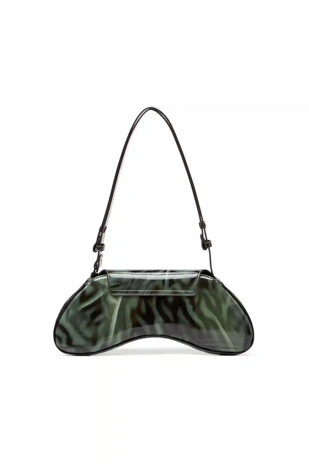 Multi Play-Shoulder bag in printed glossy PU