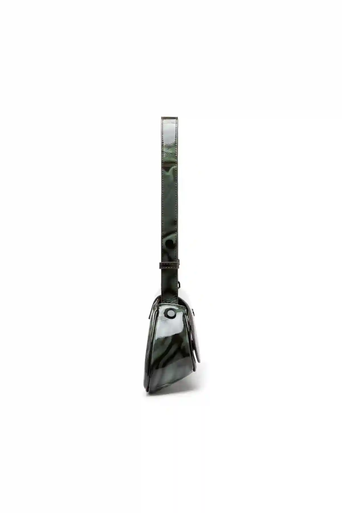 Multi Play-Shoulder bag in printed glossy PU