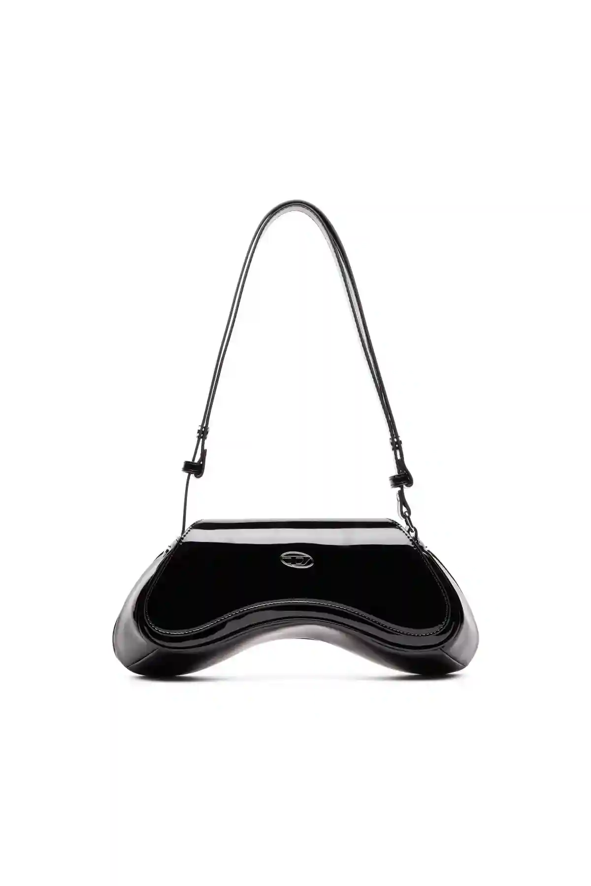 Black Play-Glossy crossbody bag