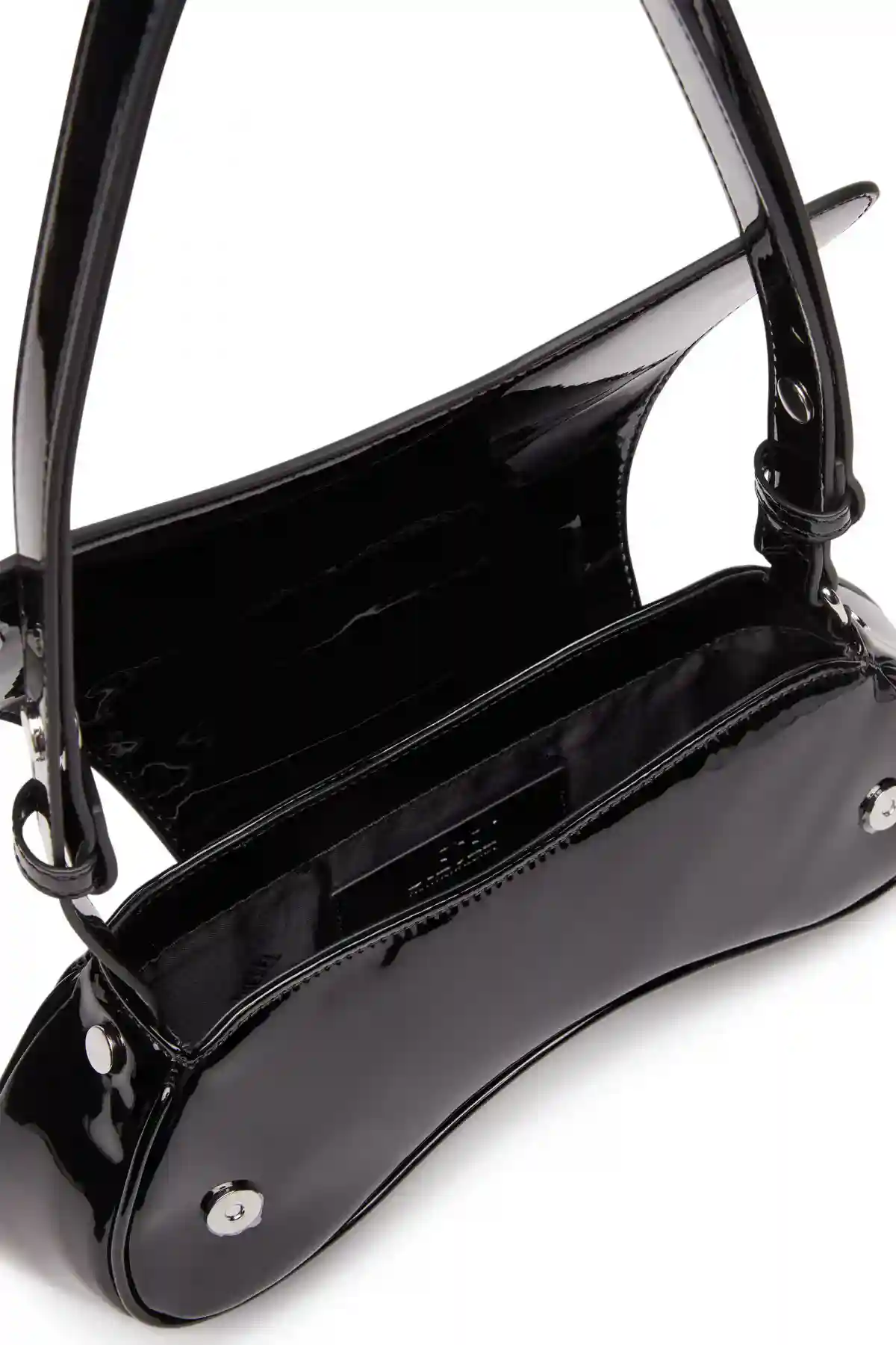 Black Play-Glossy crossbody bag