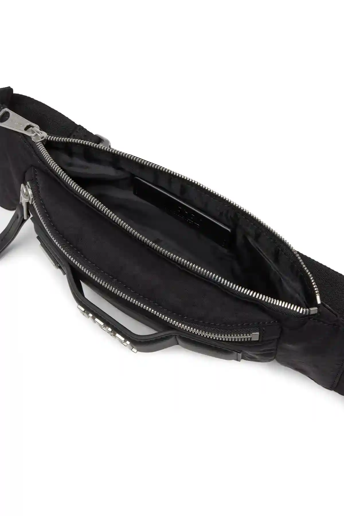 Black Logos-Belt bag in recycled nylon
