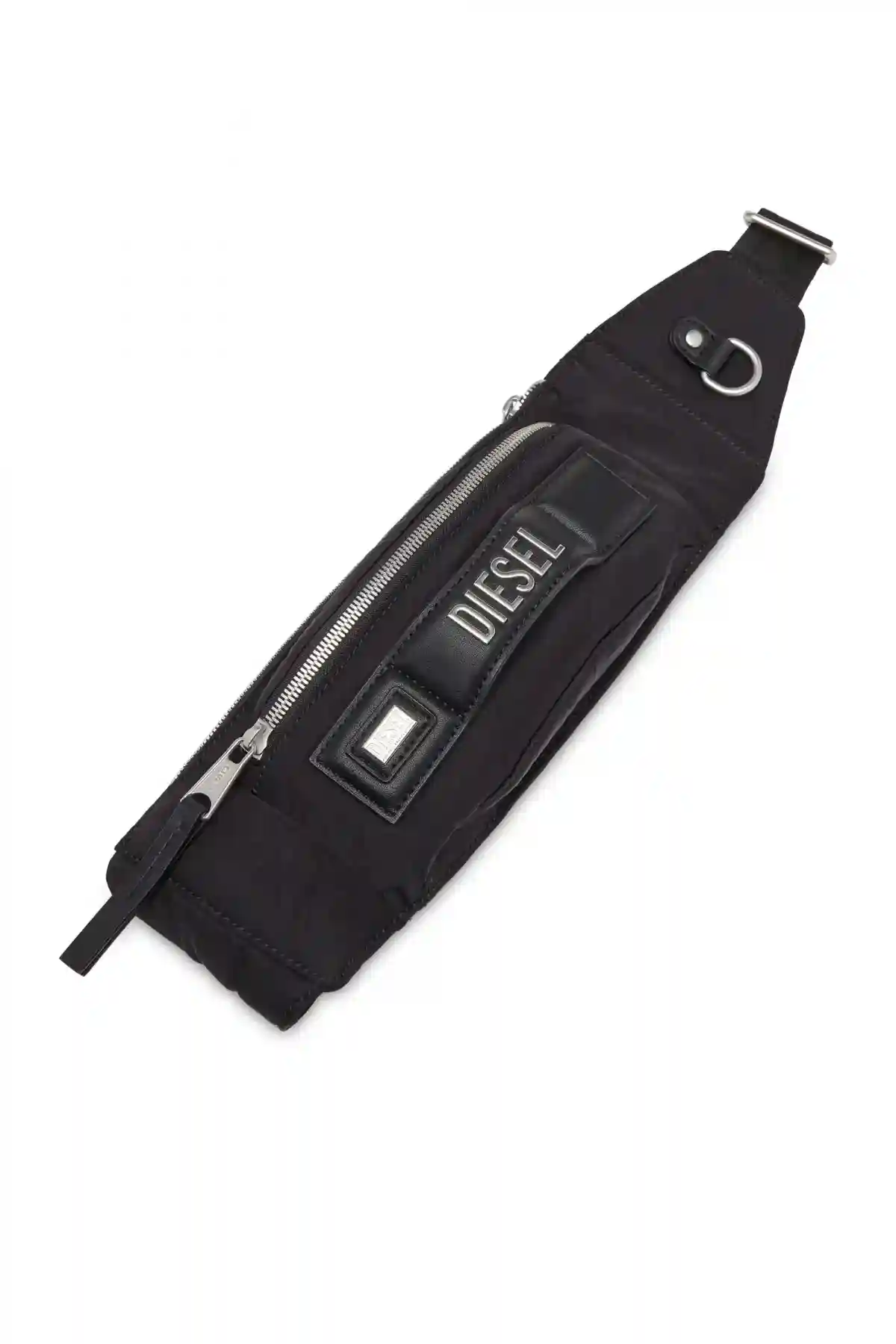 Black Logos-Belt bag in recycled nylon