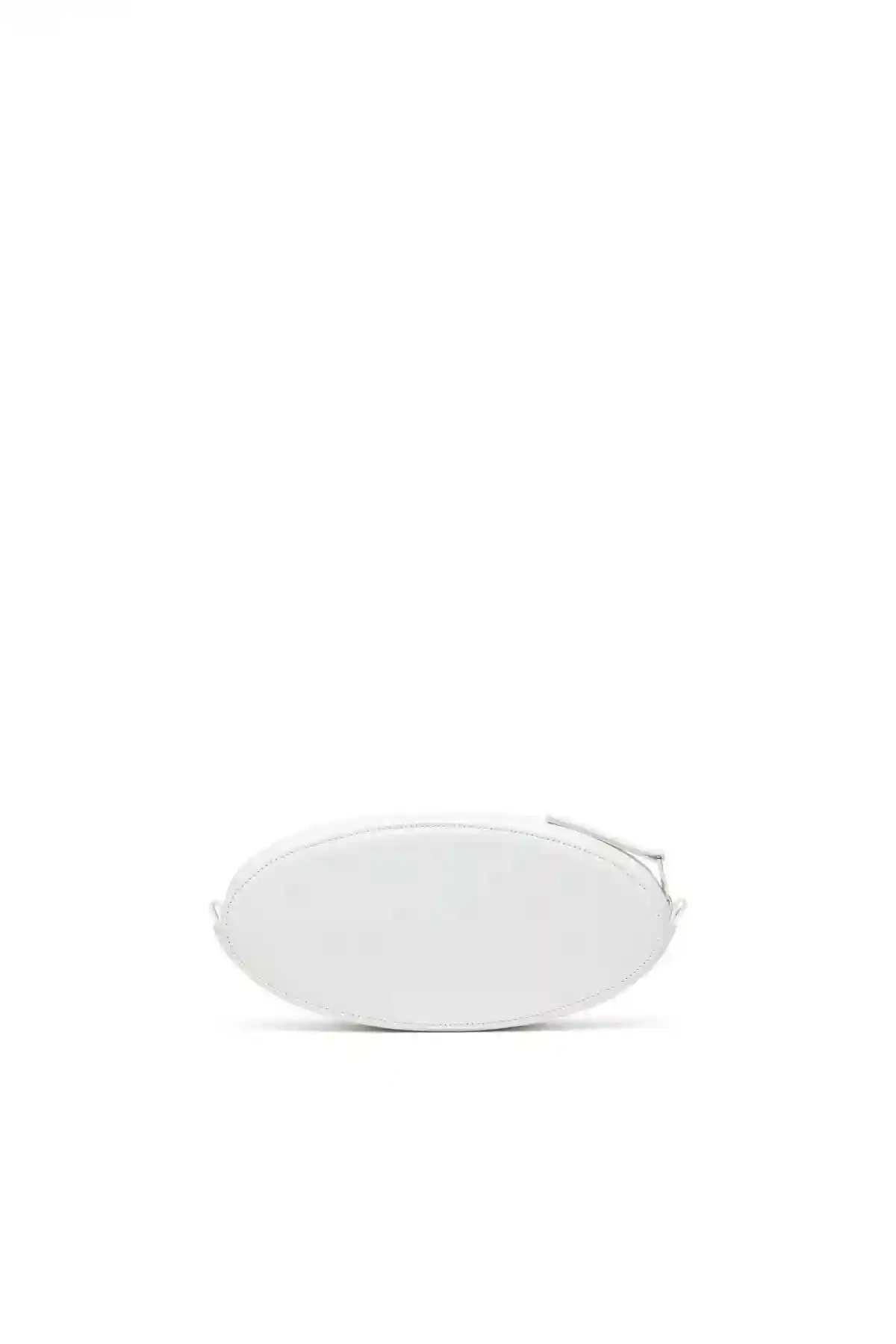 White 1DR Pouch-Crossbody bag with enamelled Oval D