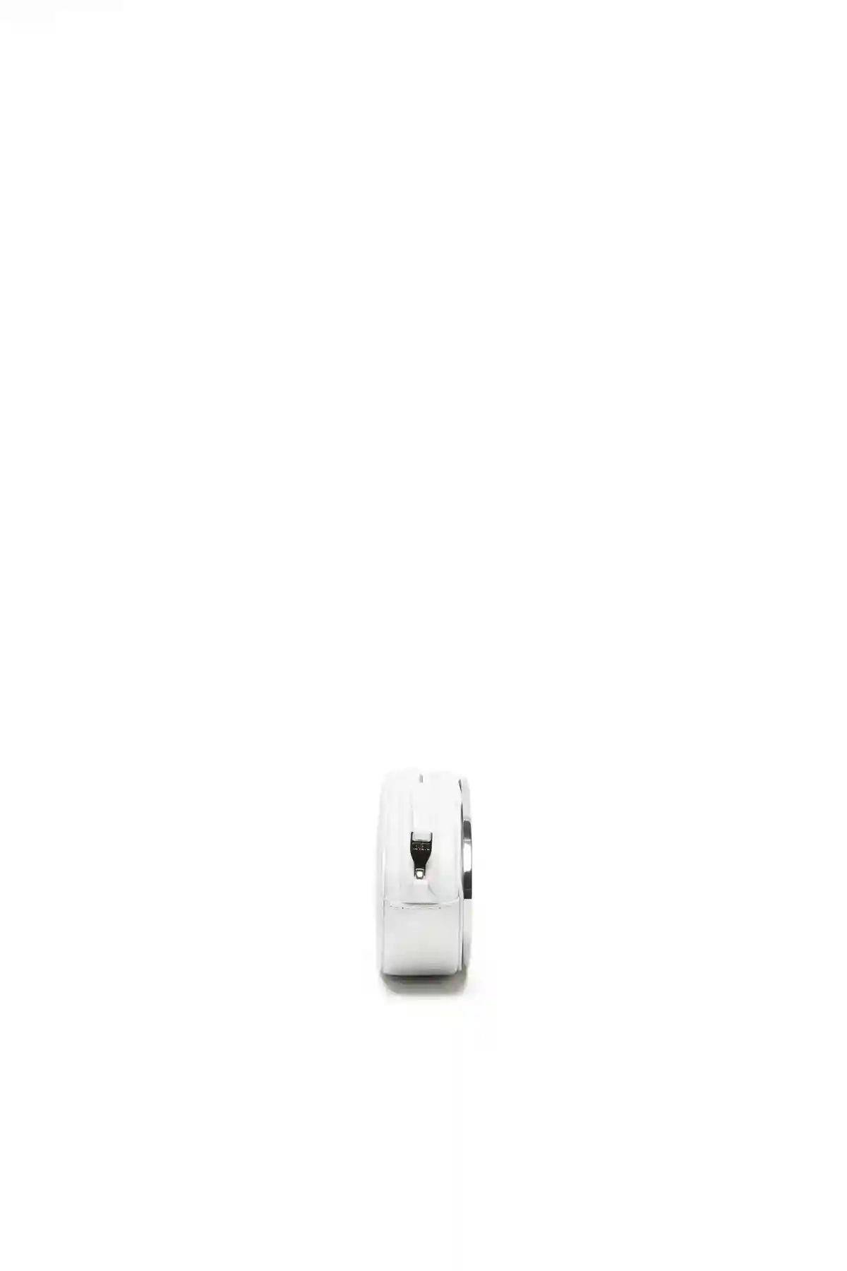 White 1DR Pouch-Crossbody bag with enamelled Oval D
