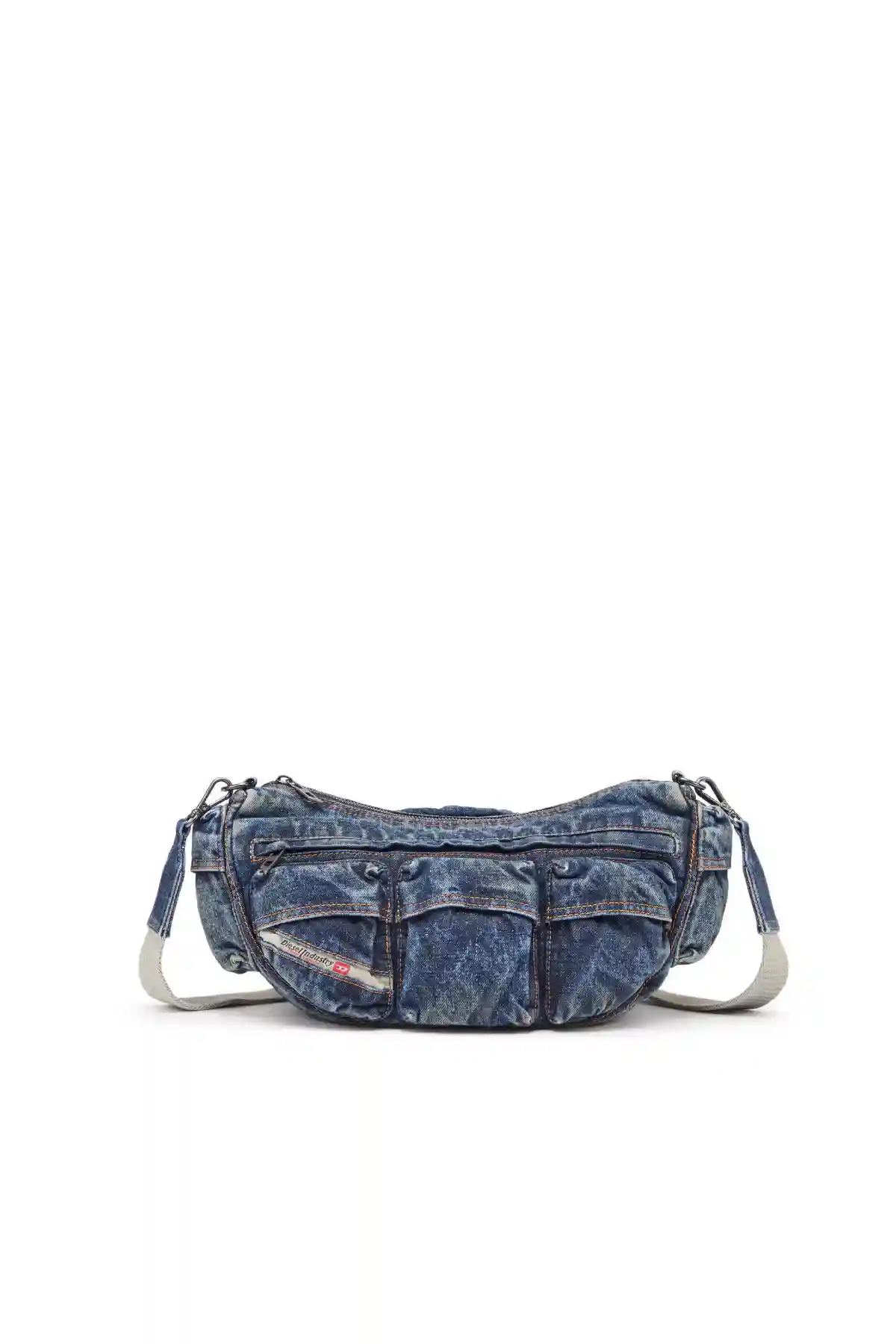 Blue Travel 3000-Multipocket bag in treated denim